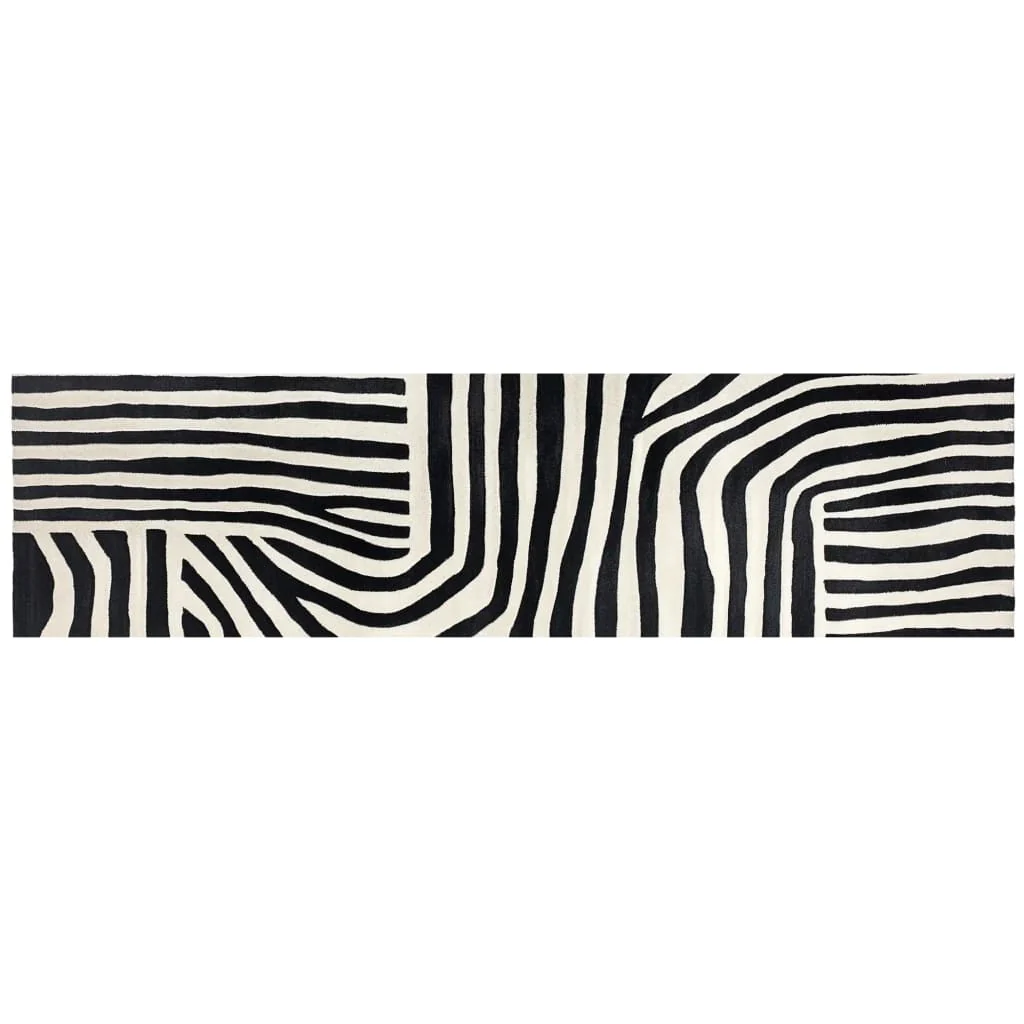 Radiant Burst Hand Tufted Wool Rug 2.5' x 7' - Image 6