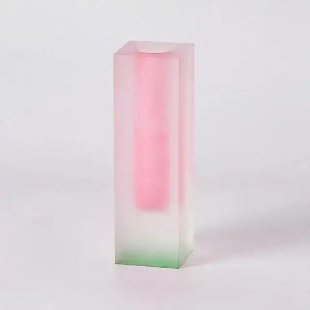 Rainbow Pillar Glass Bud Vase - Image 6