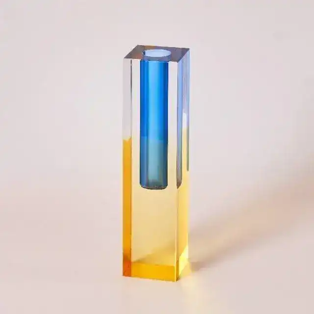 Rainbow Pillar Glass Bud Vase - Image 8