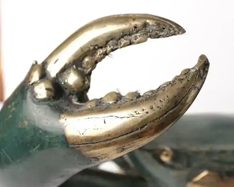 Real Life Size Solid Brass Crab Statue - Image 3