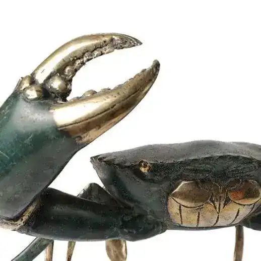 Real Life Size Solid Brass Crab Statue - Image 4
