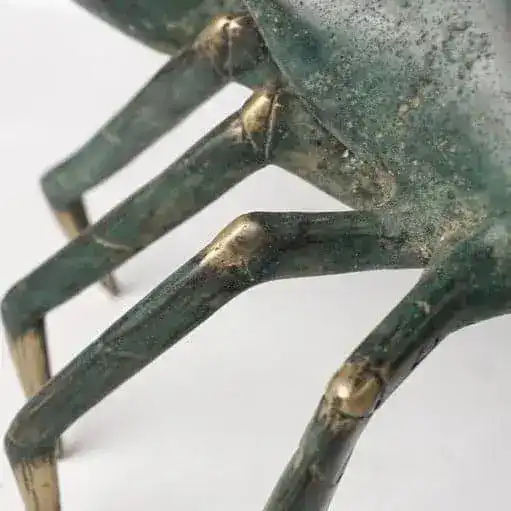 Real Life Size Solid Brass Crab Statue - Image 5