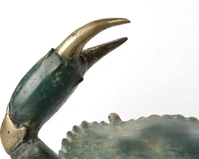 Real Life Size Solid Brass Crab Statue - Image 6