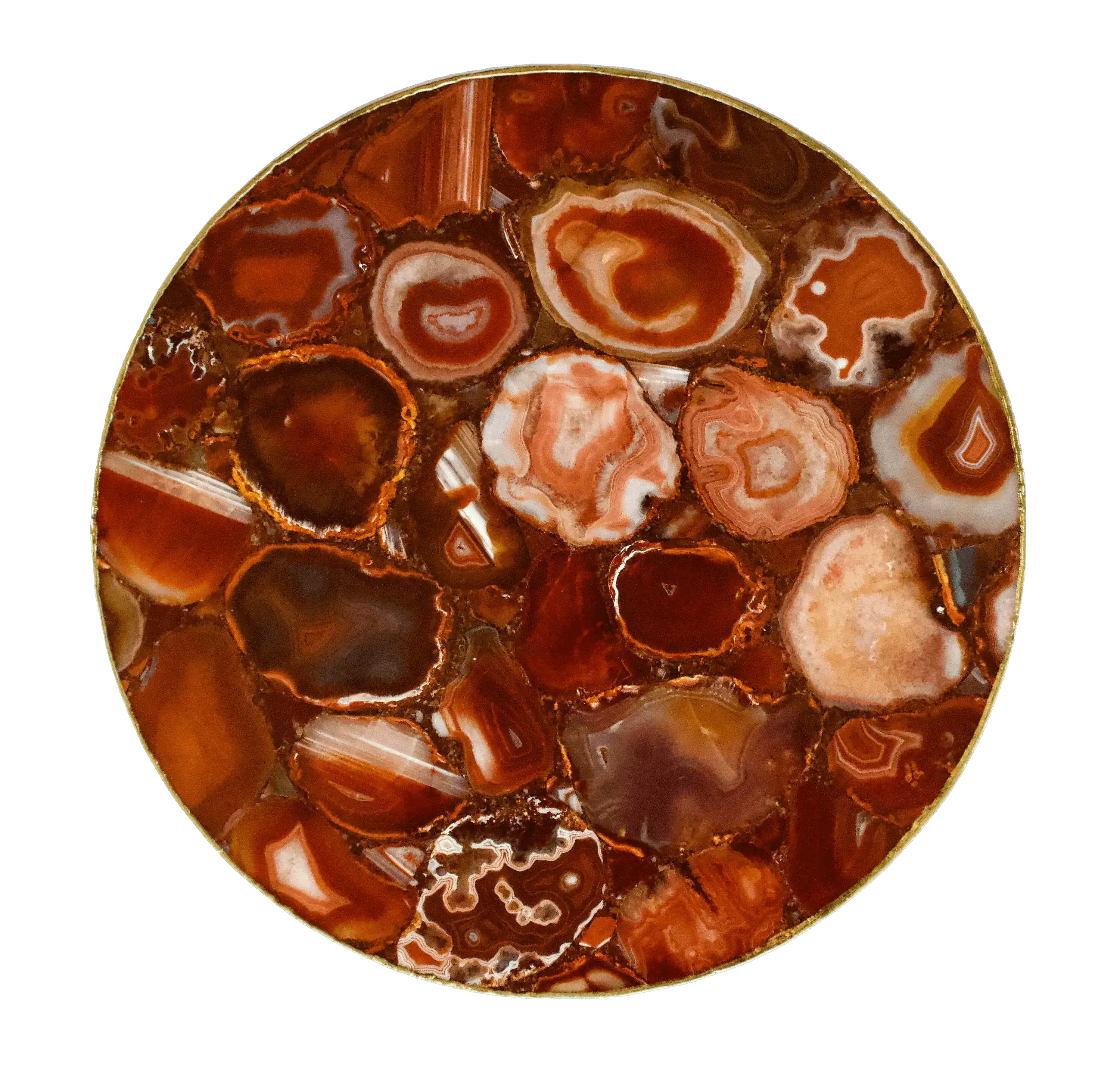 Red Agate Countertop Lazy Susan Centerpiece - Image 3