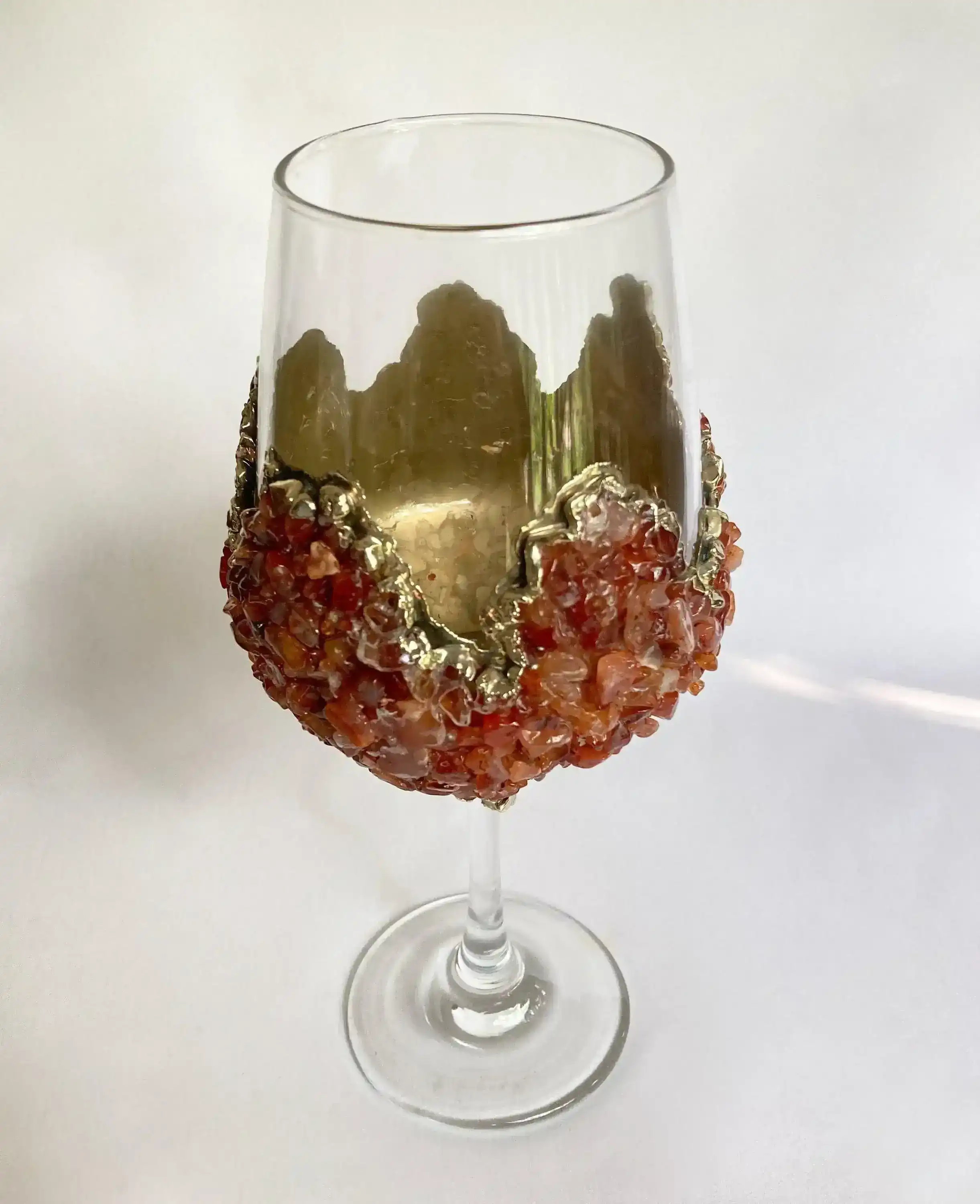 Red Quartz Wine Glass - Set of 2 - Image 3