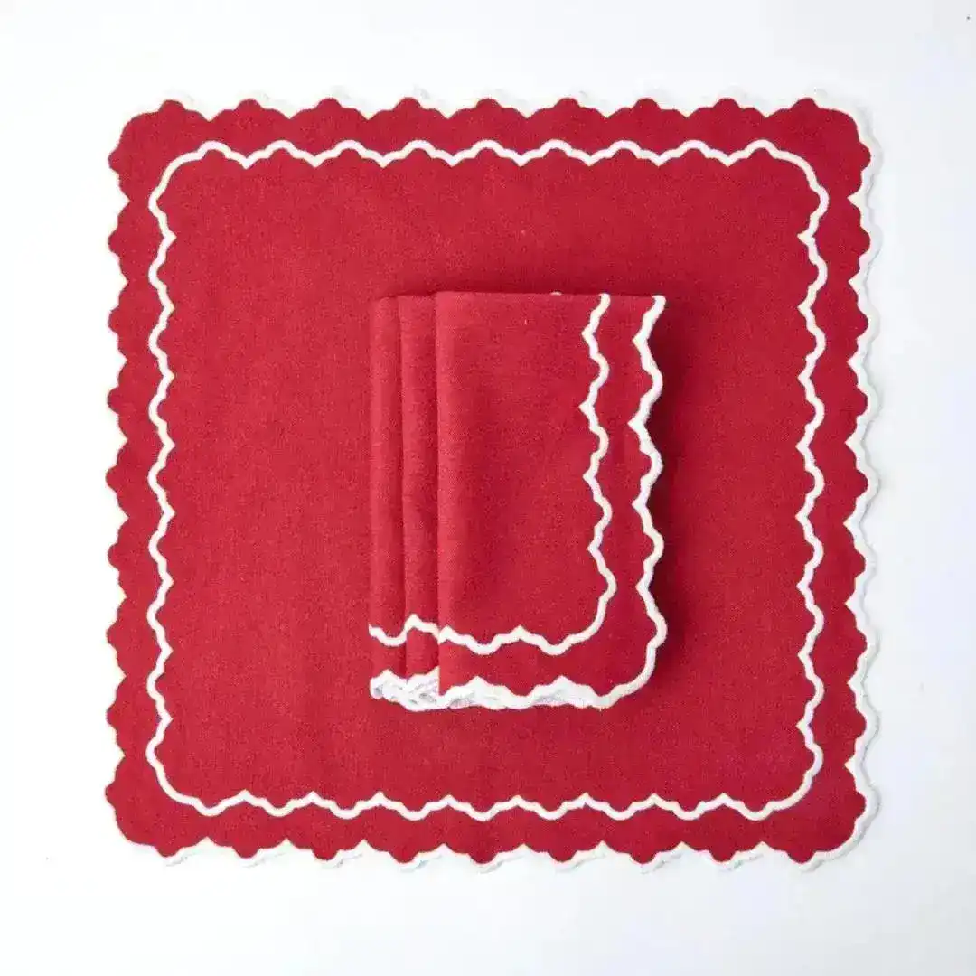 Red & White Delight Placemats - Image 3