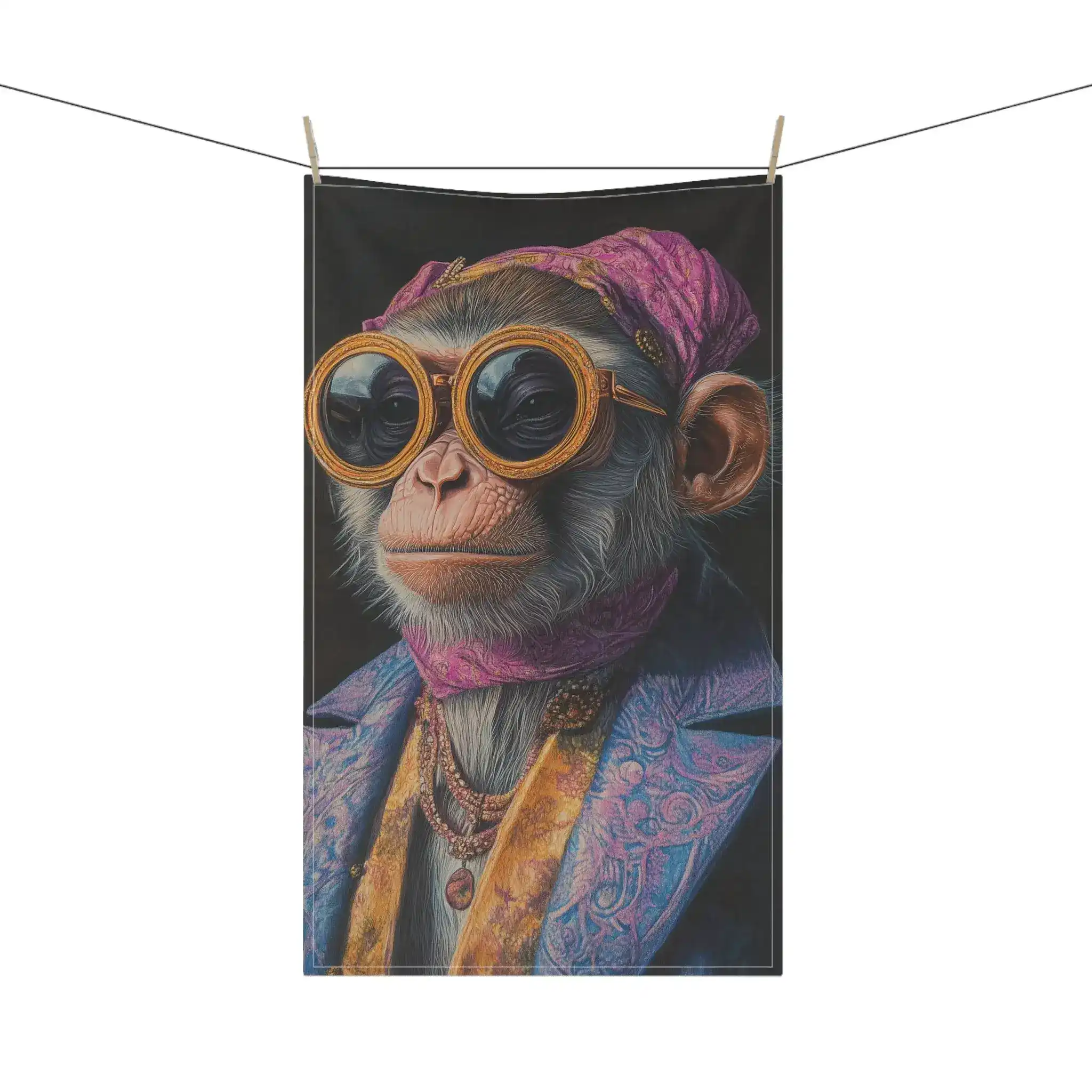 Regal Rebel Couture Monkey Cotton Kitchen Towel - Image 4