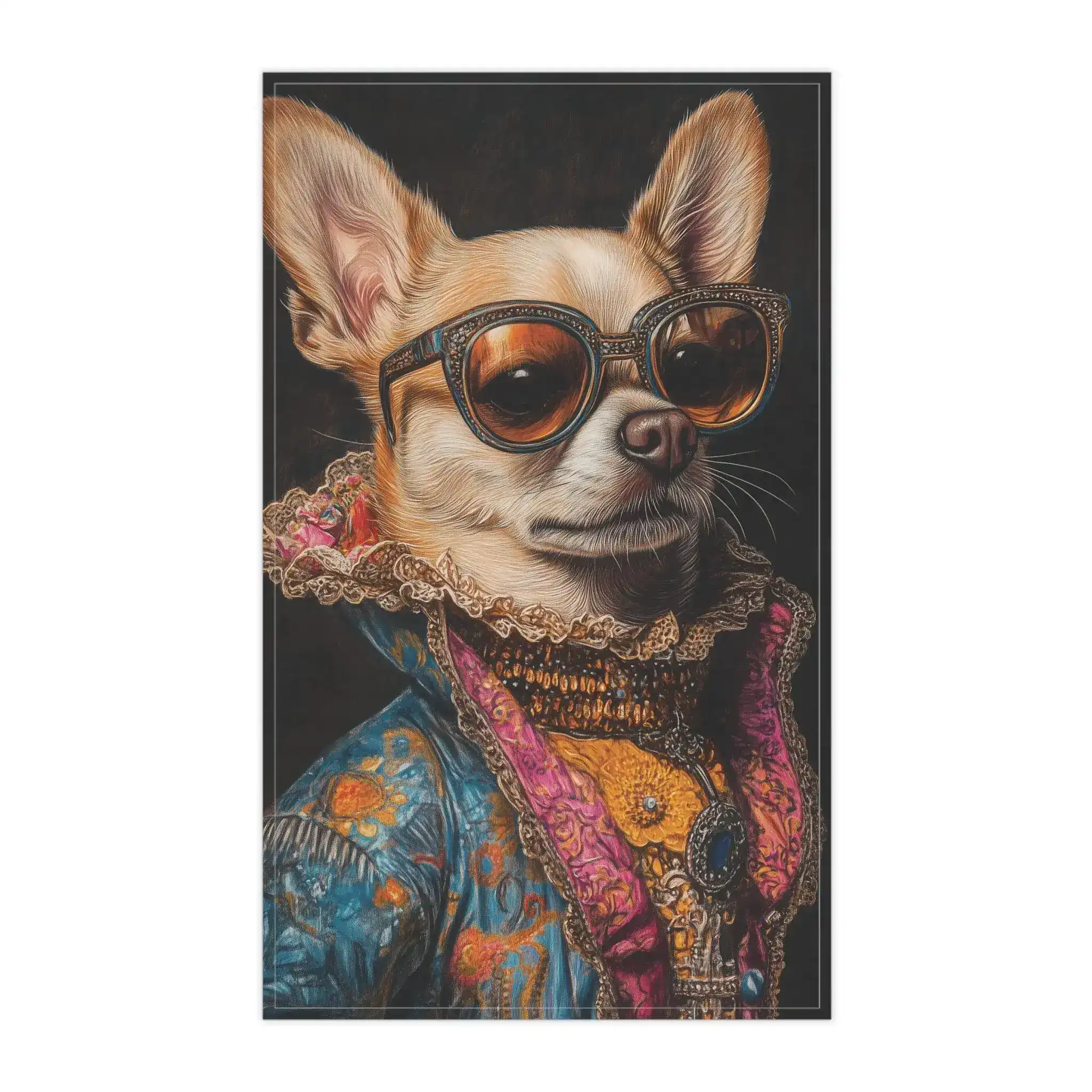 Regal Renaissance Chihuahua – Luxe Fashion Cotton Kitchen Towel