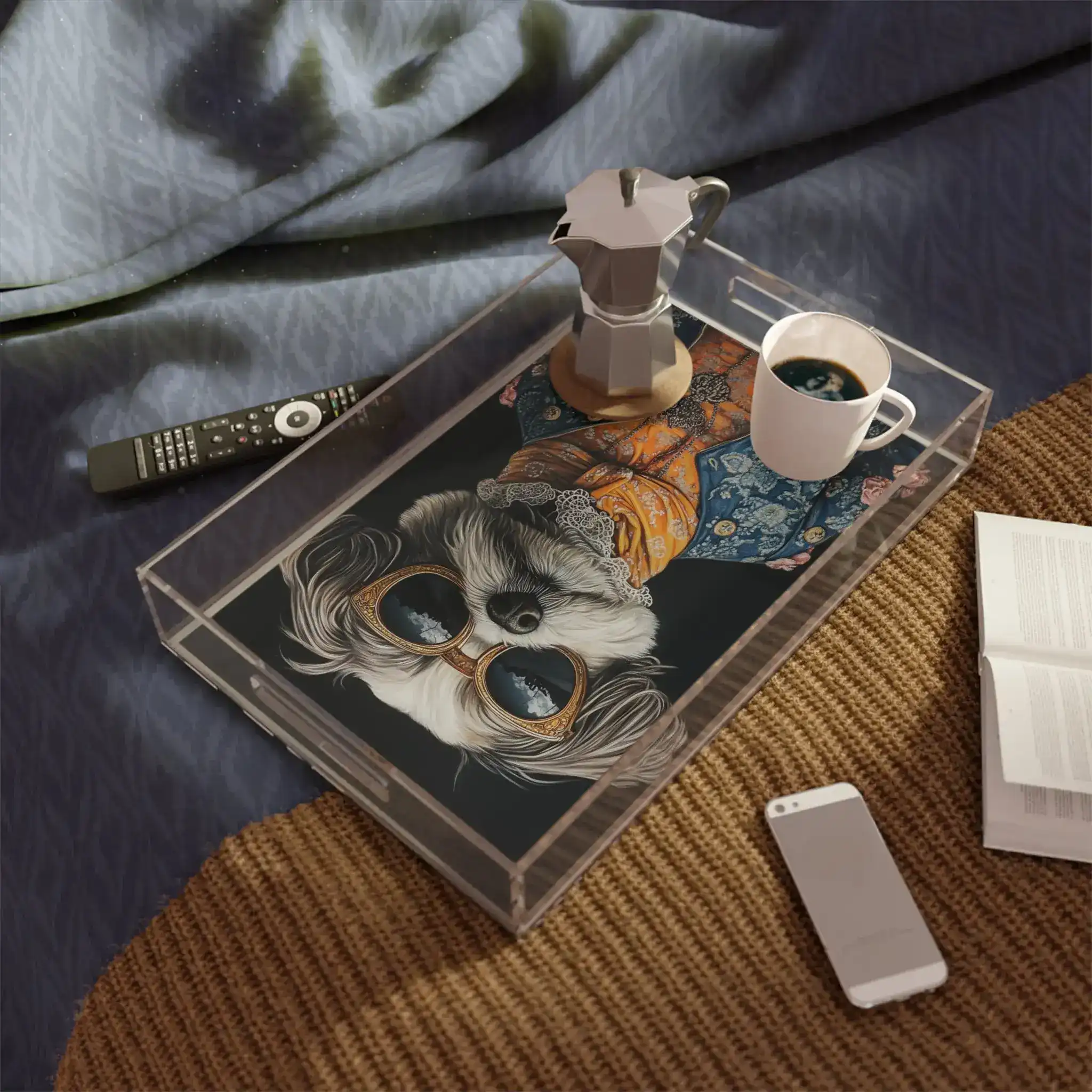 Regal Renaissance Pup Couture Dog Art Serving Tray - Image 2