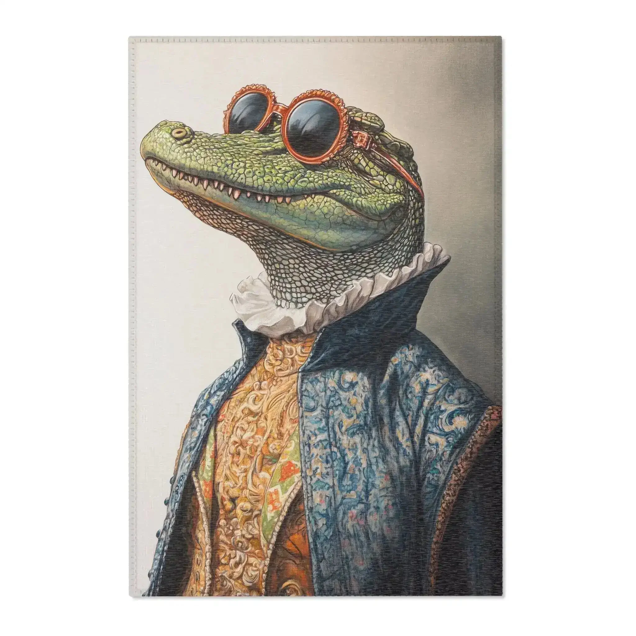 Regal Reptile Renaissance Rug – Couture Croc Vibes - Image 2