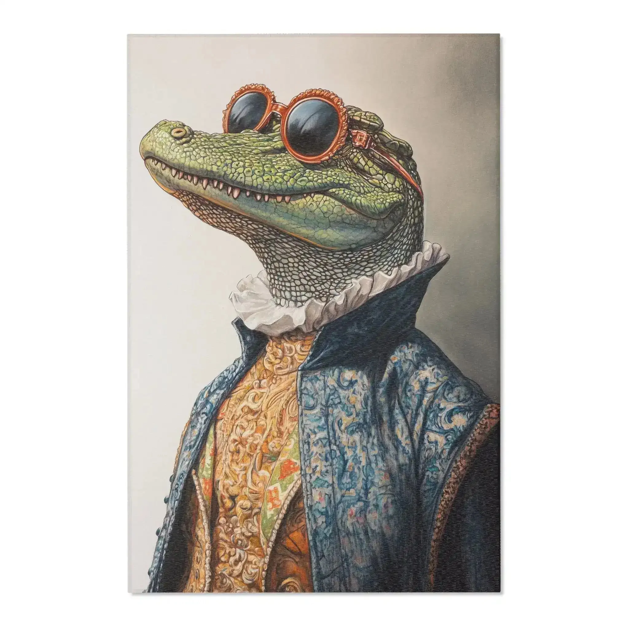 Regal Reptile Renaissance Rug – Couture Croc Vibes - Image 3