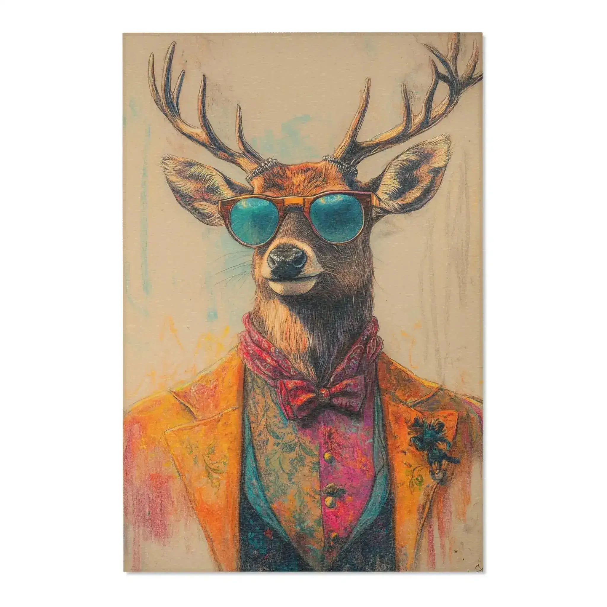 Regal Stag in Couture – Vintage Chic Accent Rug - Image 3