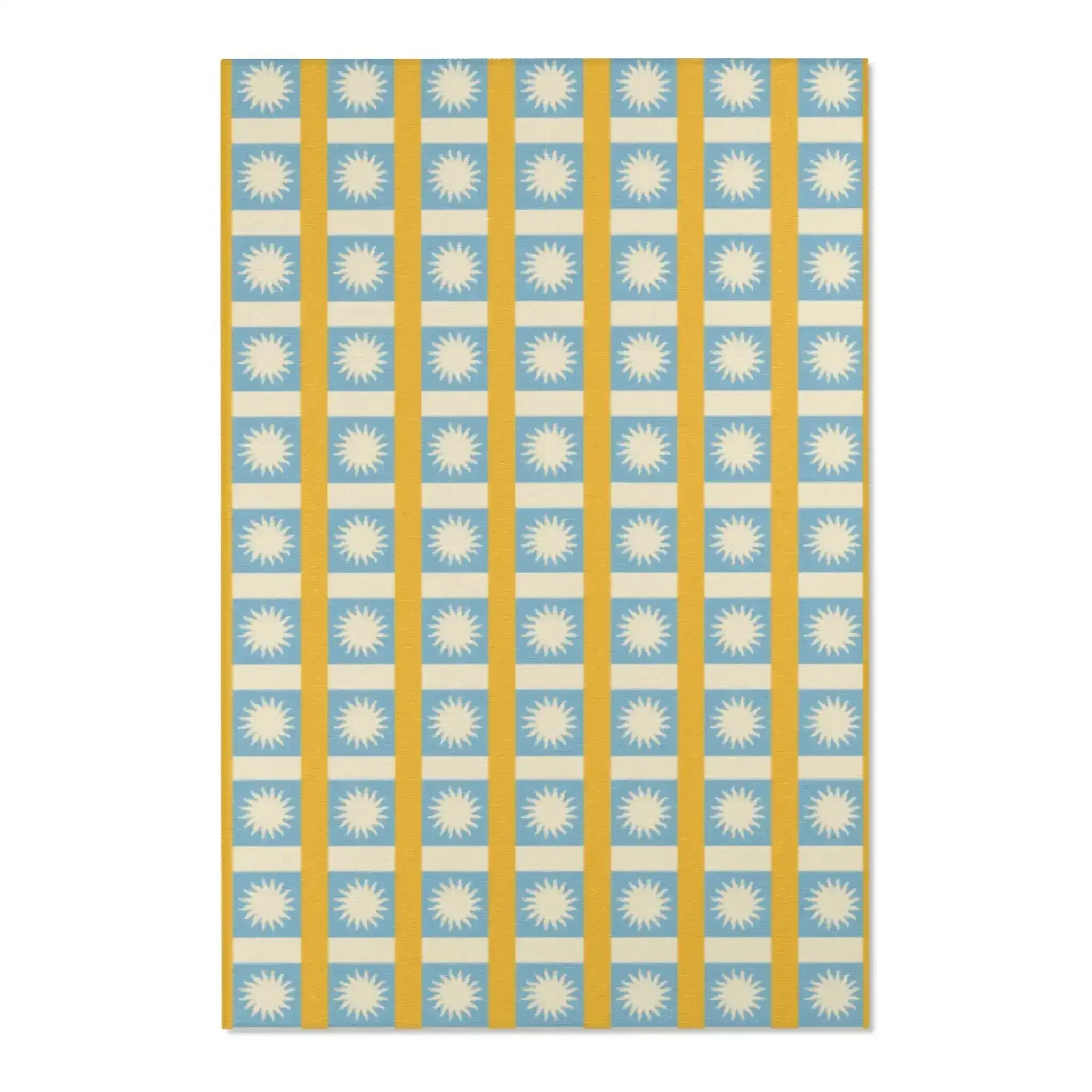 Retro Sunburst Checkered Accent Rug - Image 3