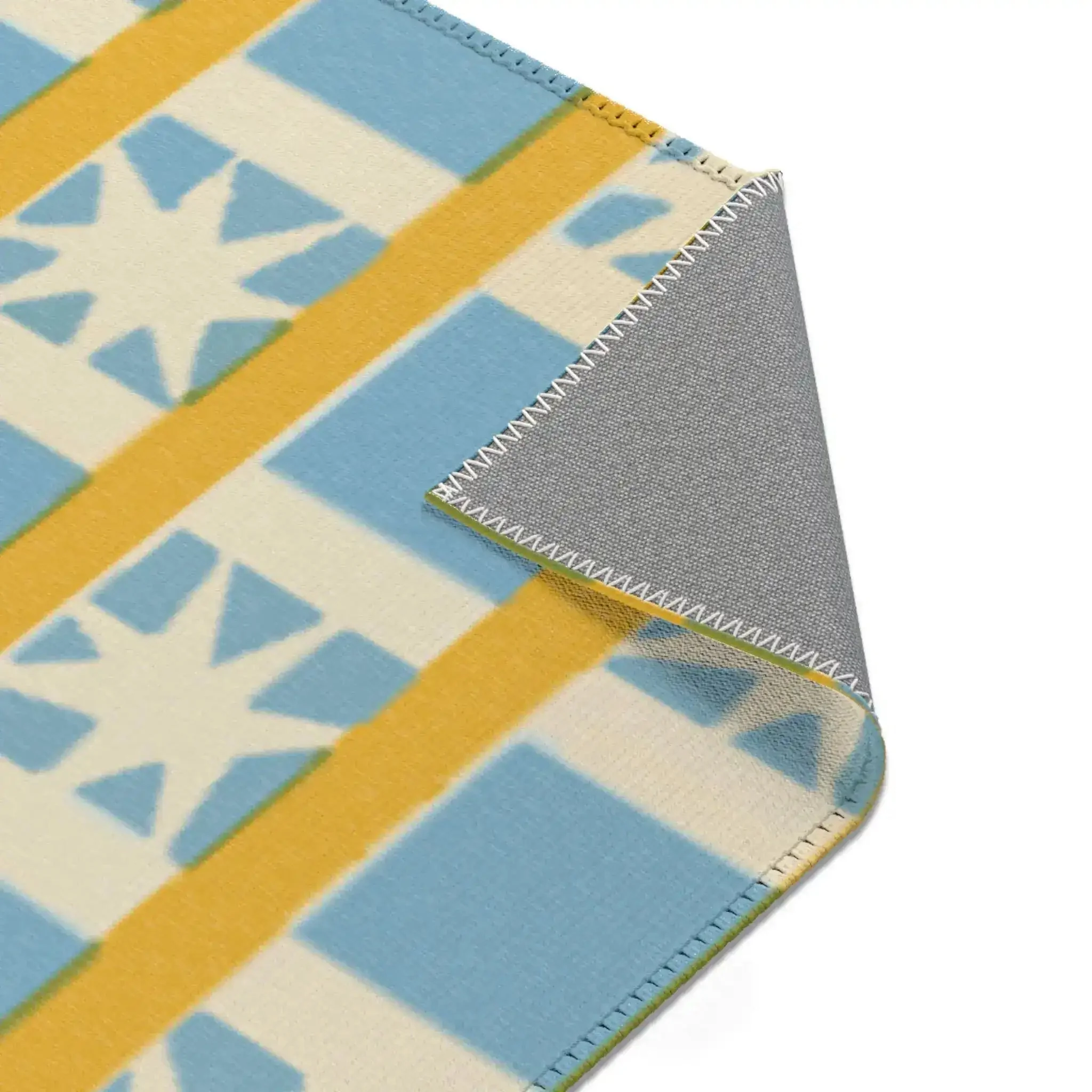Retro Sunburst Grid Accent Rug - Image 8