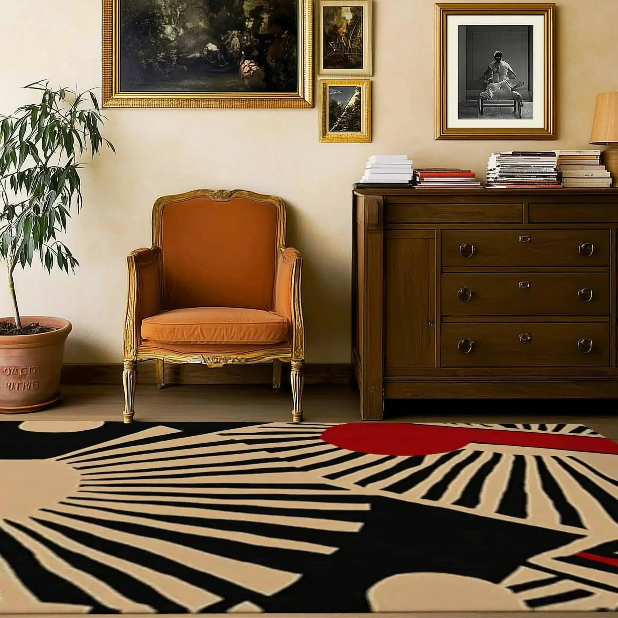 Rhythmic Rays Hand Tufted Rug - Image 3