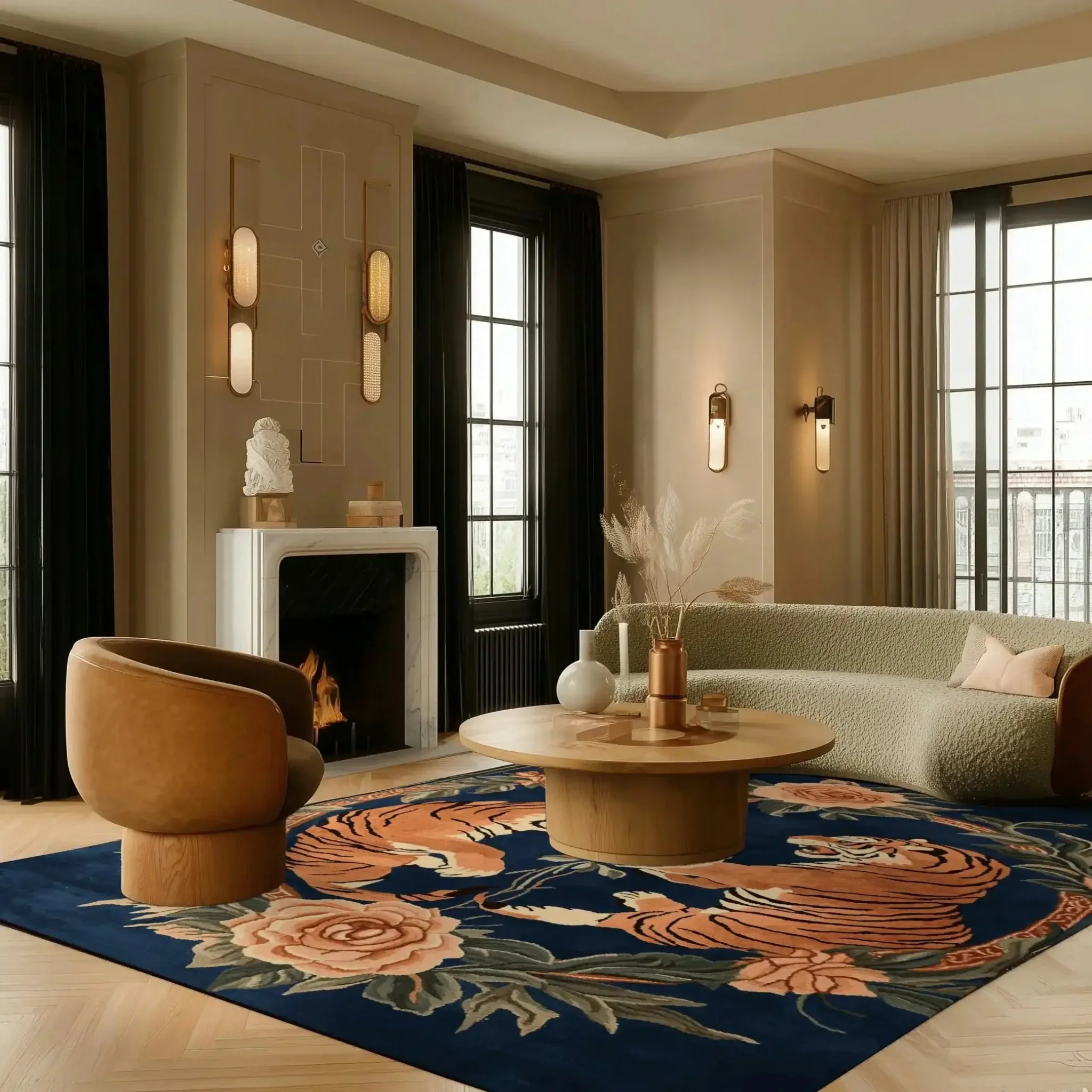 Roaring Rivalry Hand Tufted Rug - Image 5