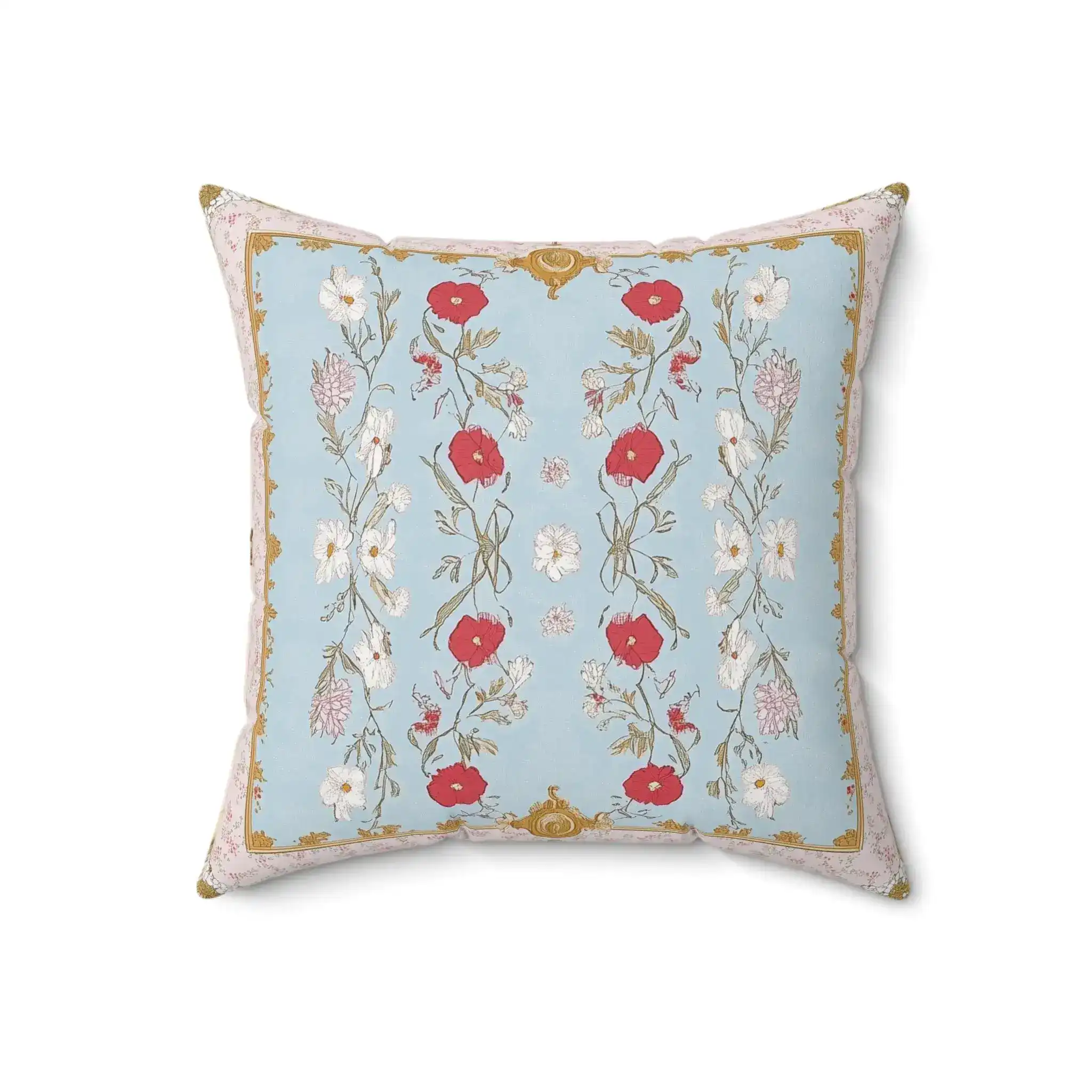 Rococo Rose Medley Throw Pillow - Image 4