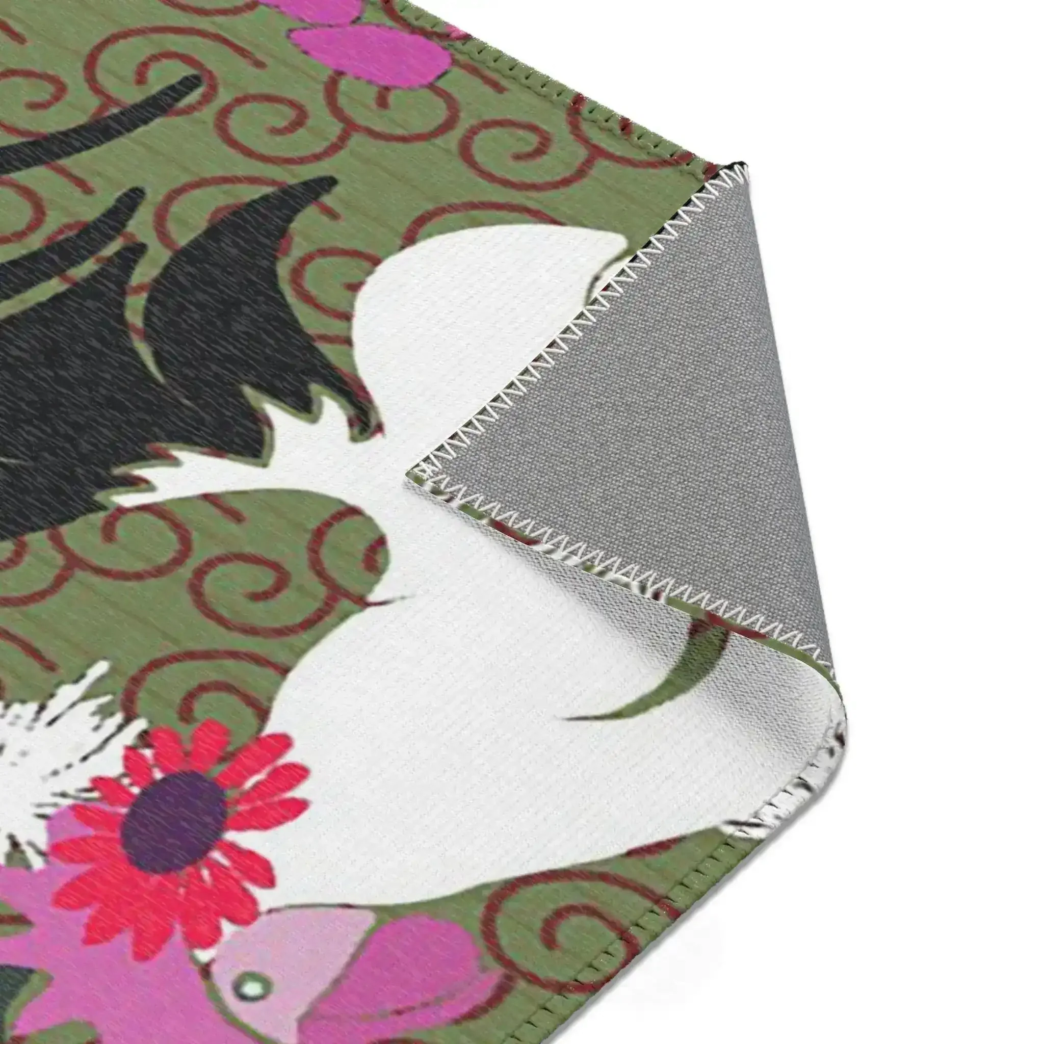 Rooster in Pink Petal Garden Accent Rug - Image 5