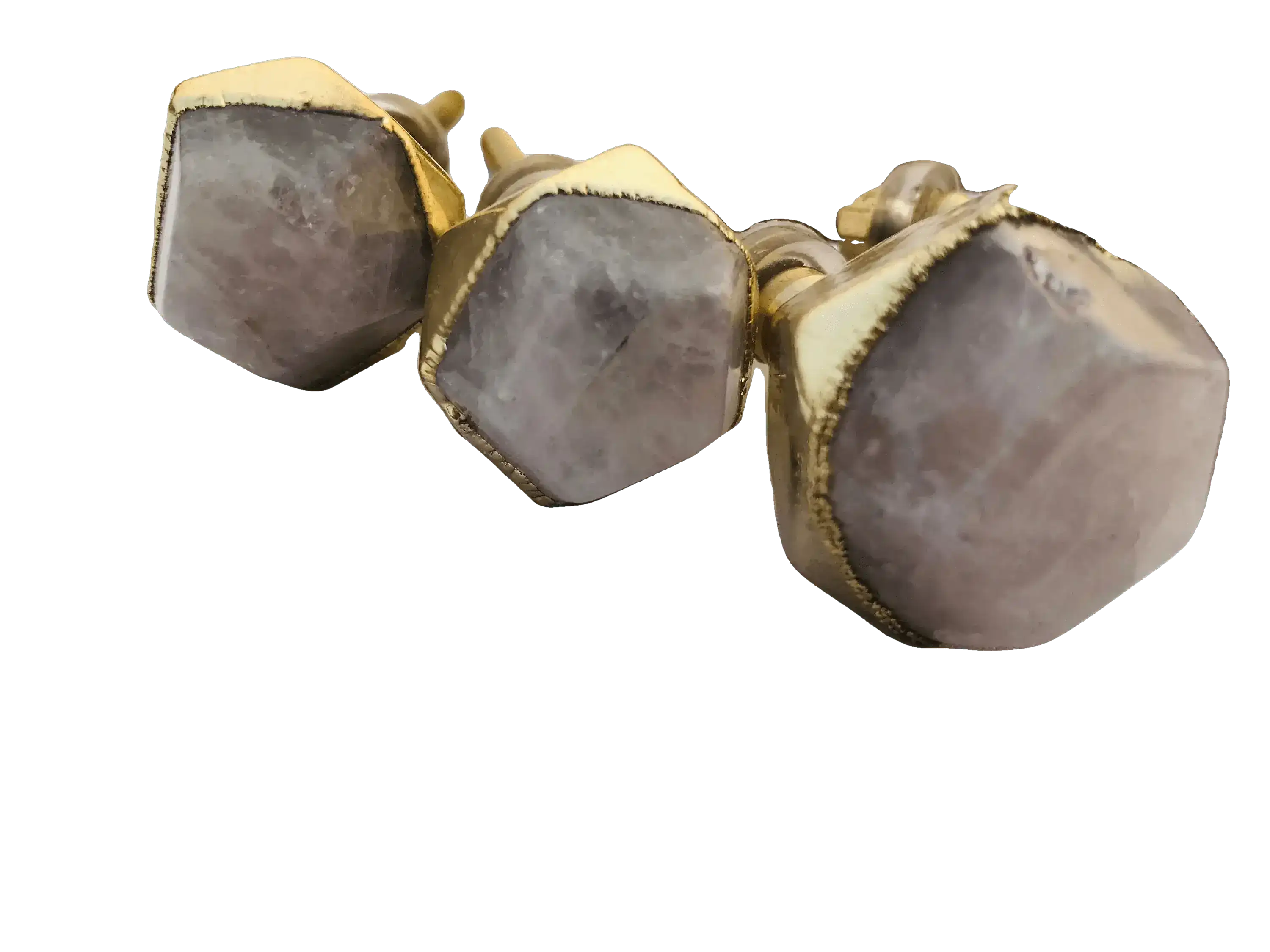 Rose Quartz Agate Cabinet Door Pull Handle - Set of 4 - Image 4