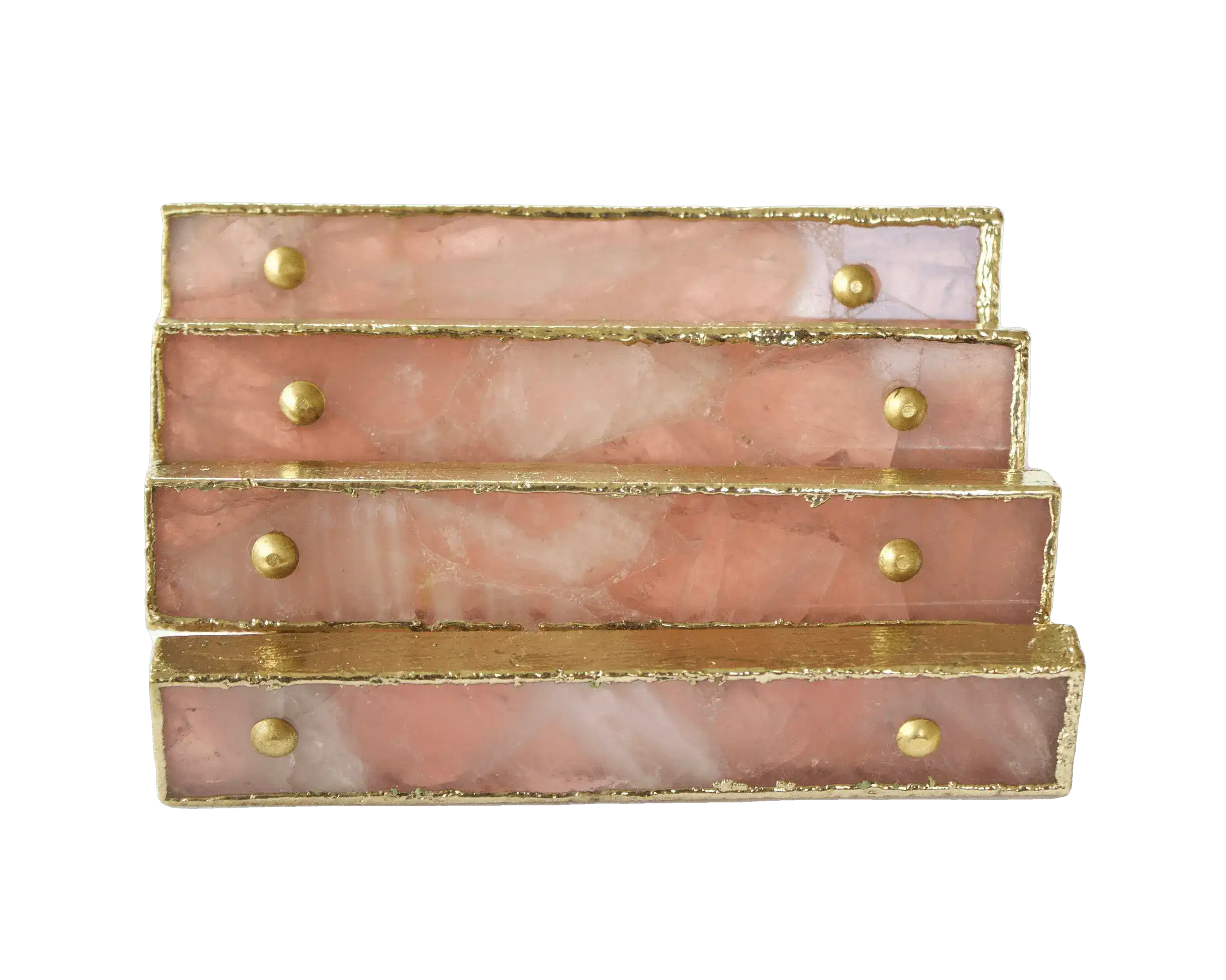 Rose Quartz Agate Cabinet Door Pull Handle - Set of 4 - Image 4