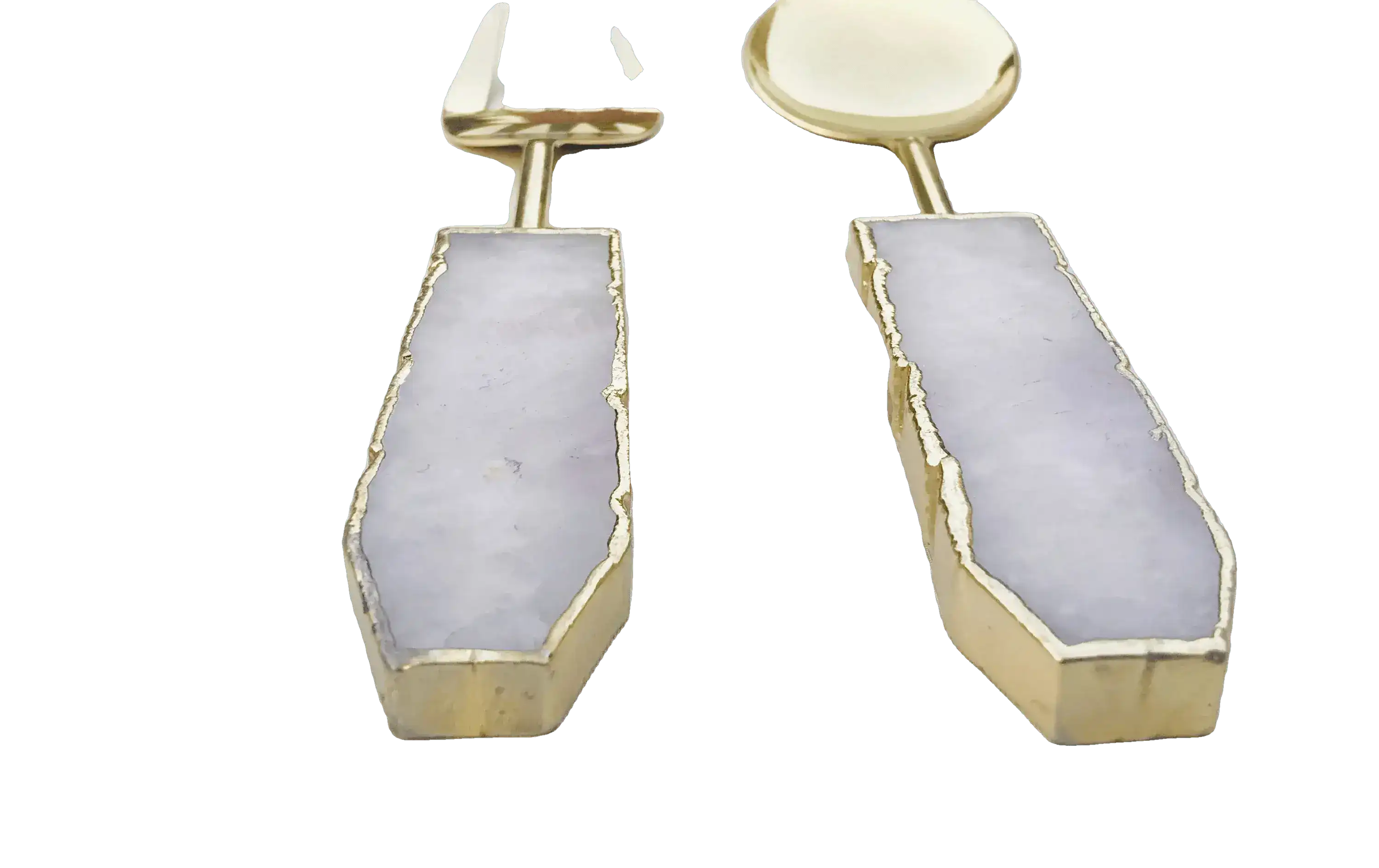 Rose Quartz Agate Salad Server - Set of 2 - Image 4