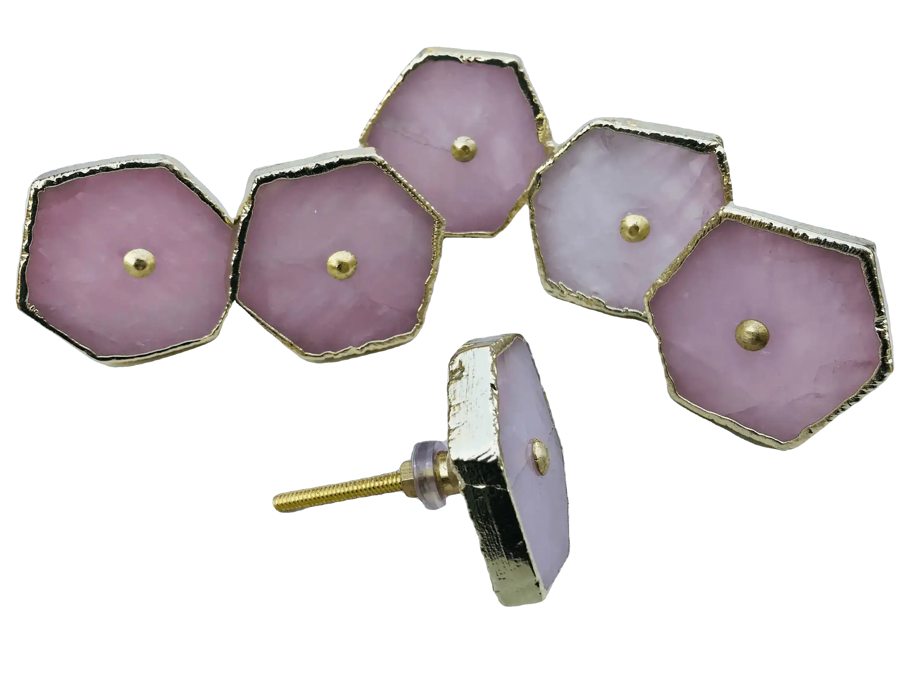 Rose Quartz Cabinet Door Pull Handle - Set of 6 - Image 8