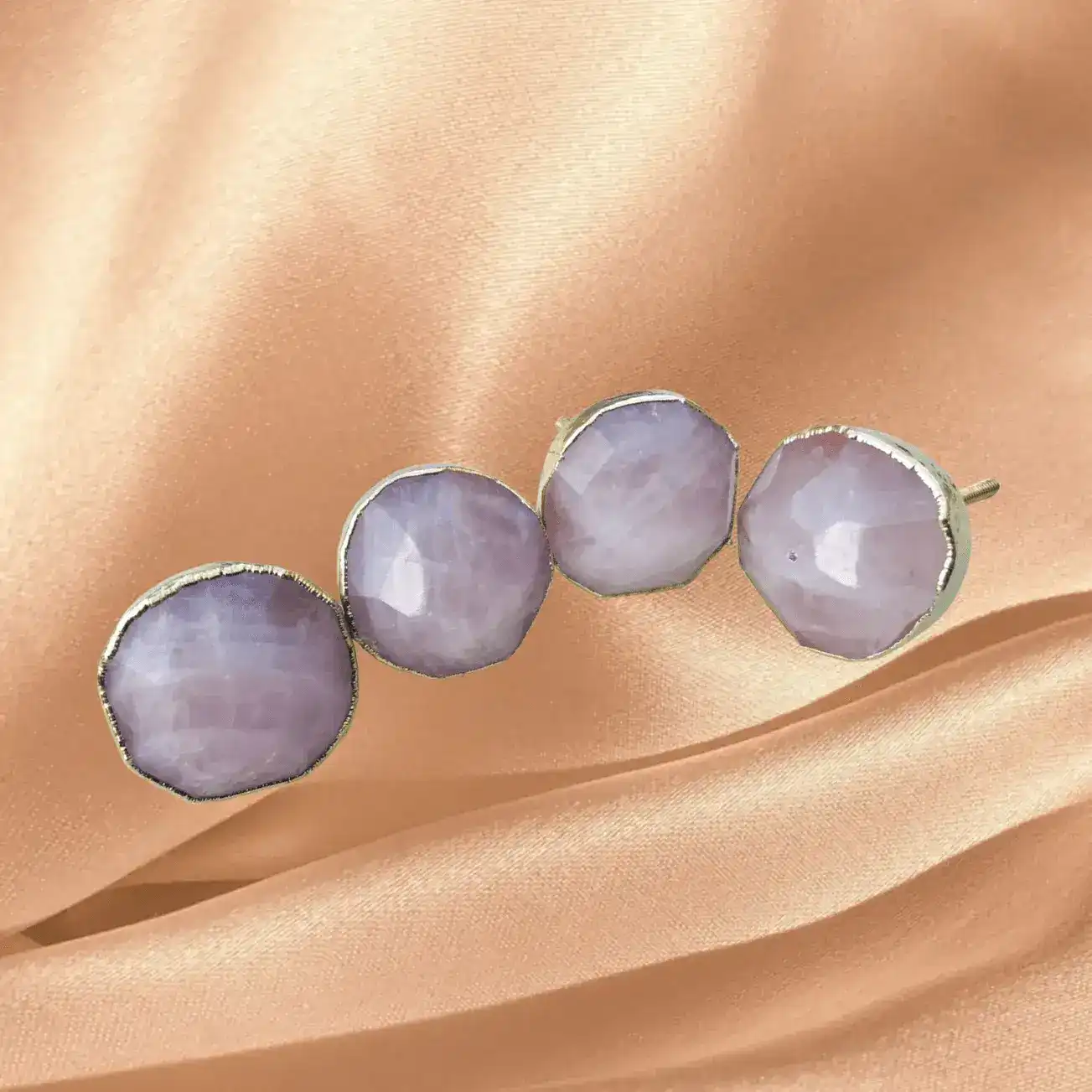 Rose Quartz Classic Dresser Cabinet Handle Knobs - Set of 4 - Image 2