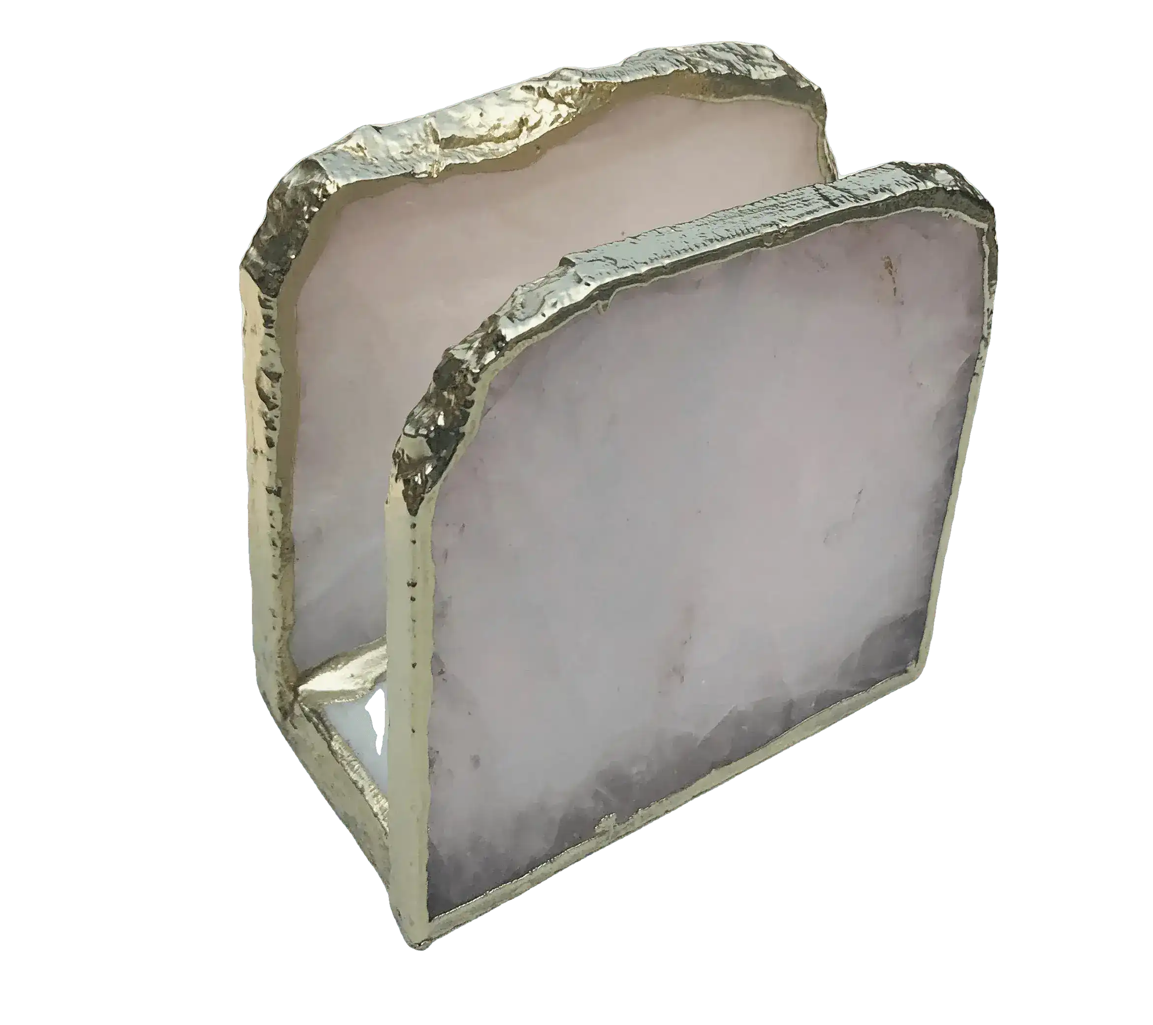 Rose Quartz Stone Napkin Holder - Image 6