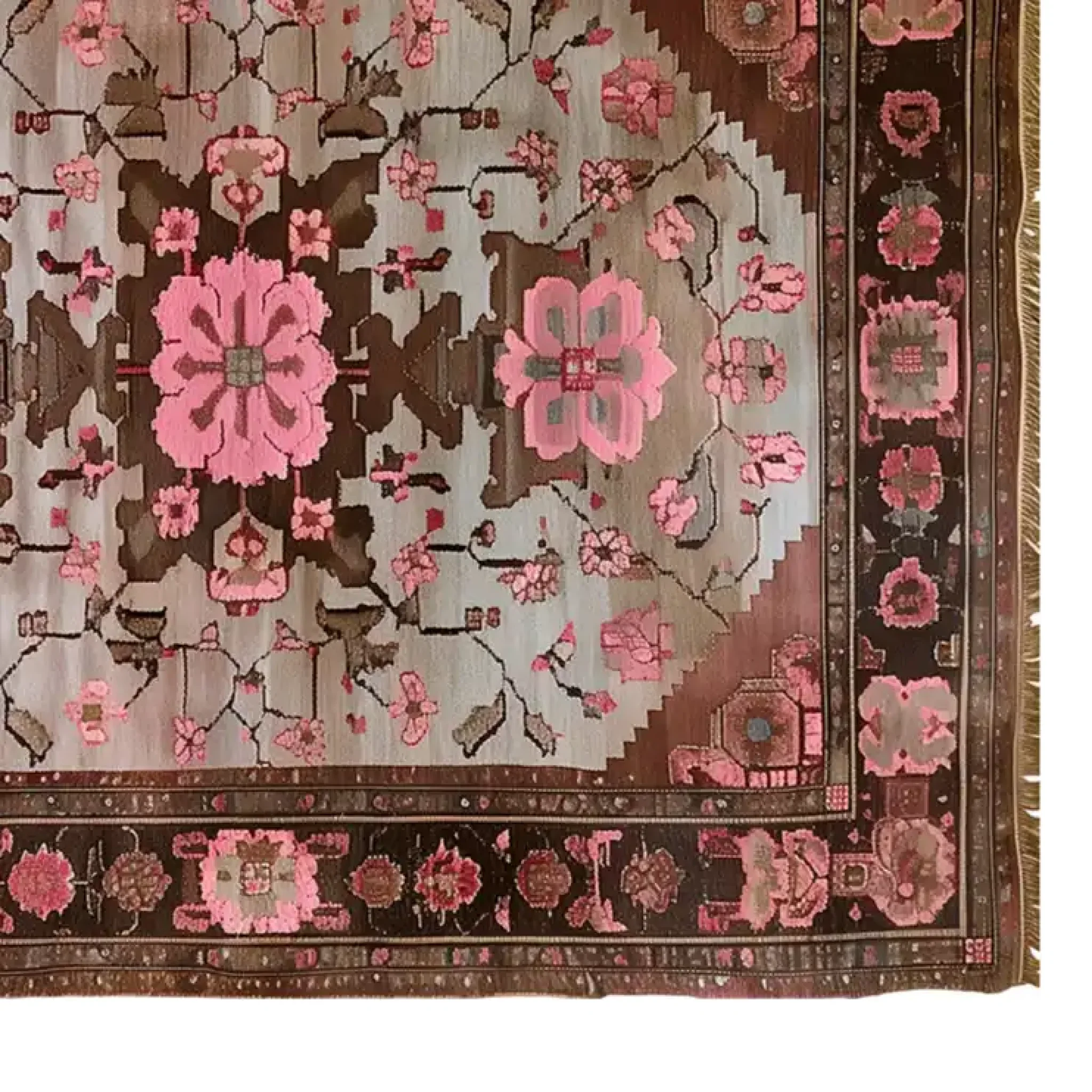 Rosé Reverie Knotted Wool Rug - Image 3