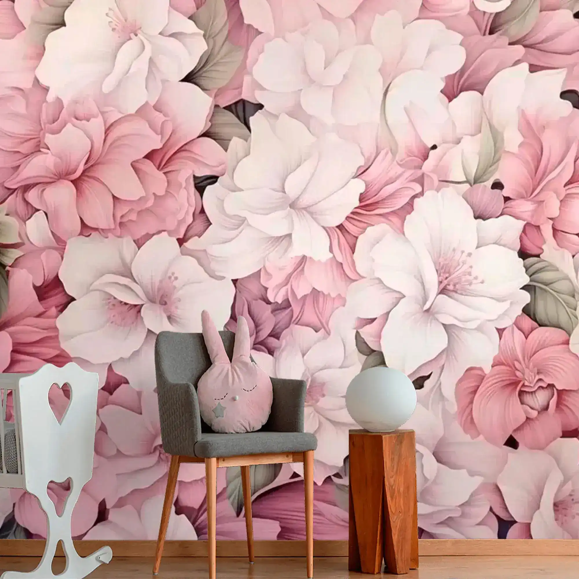 Rosy Floral Garden Wallpaper - Image 3