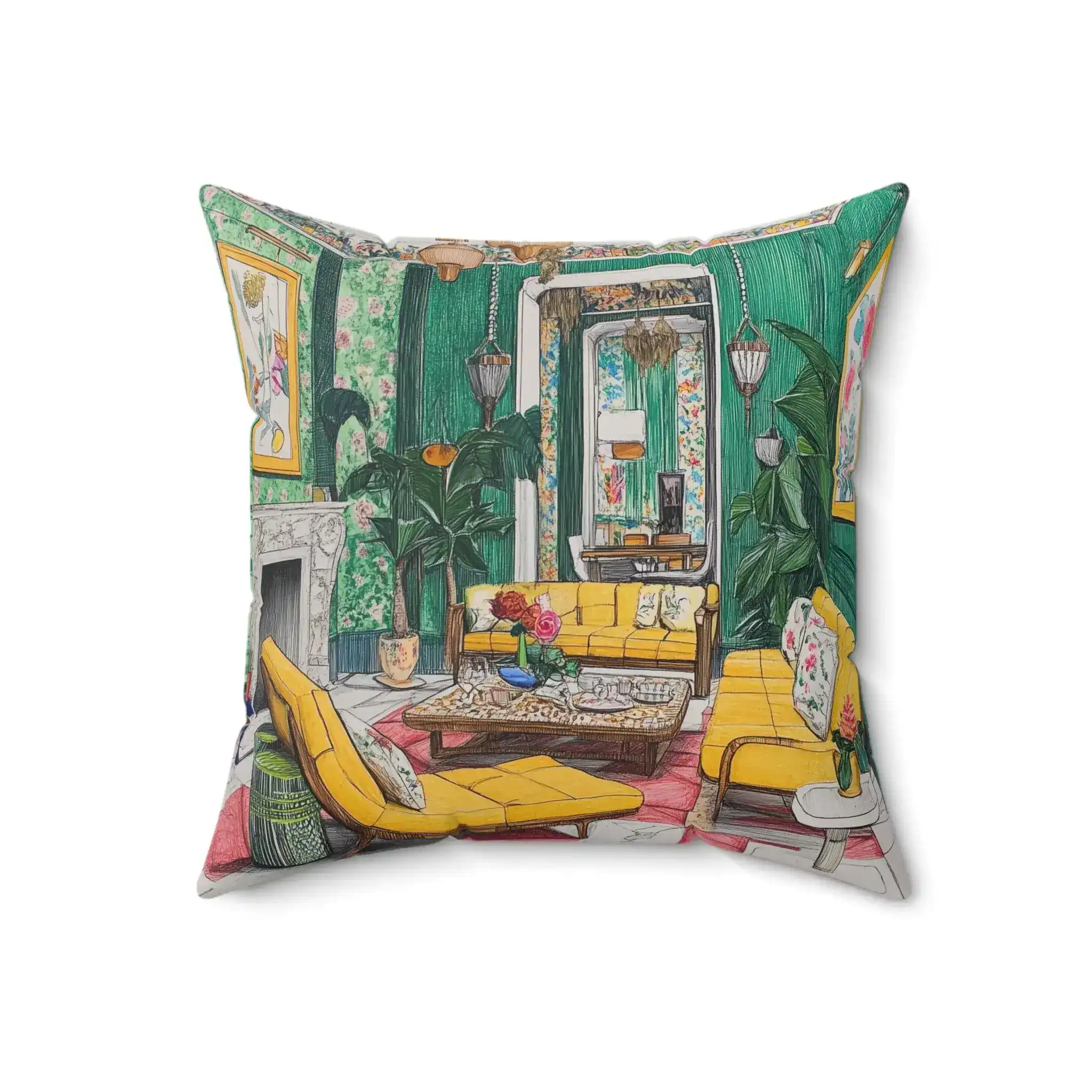 Rosy Reverie Throw Pillow - Image 3