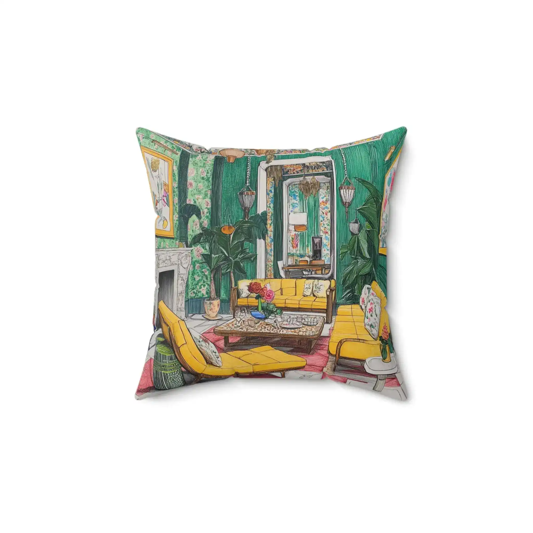 Rosy Reverie Throw Pillow - Image 5