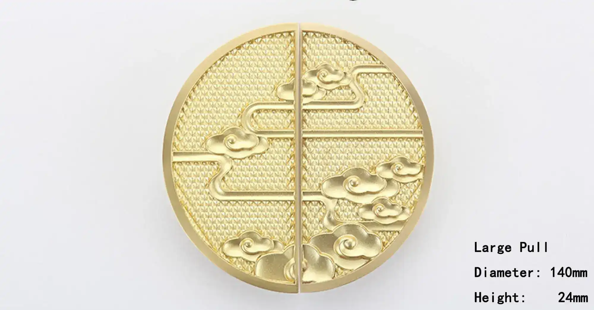 Round Brass Chinoiserie Cabinet Drawer Knob - Image 10