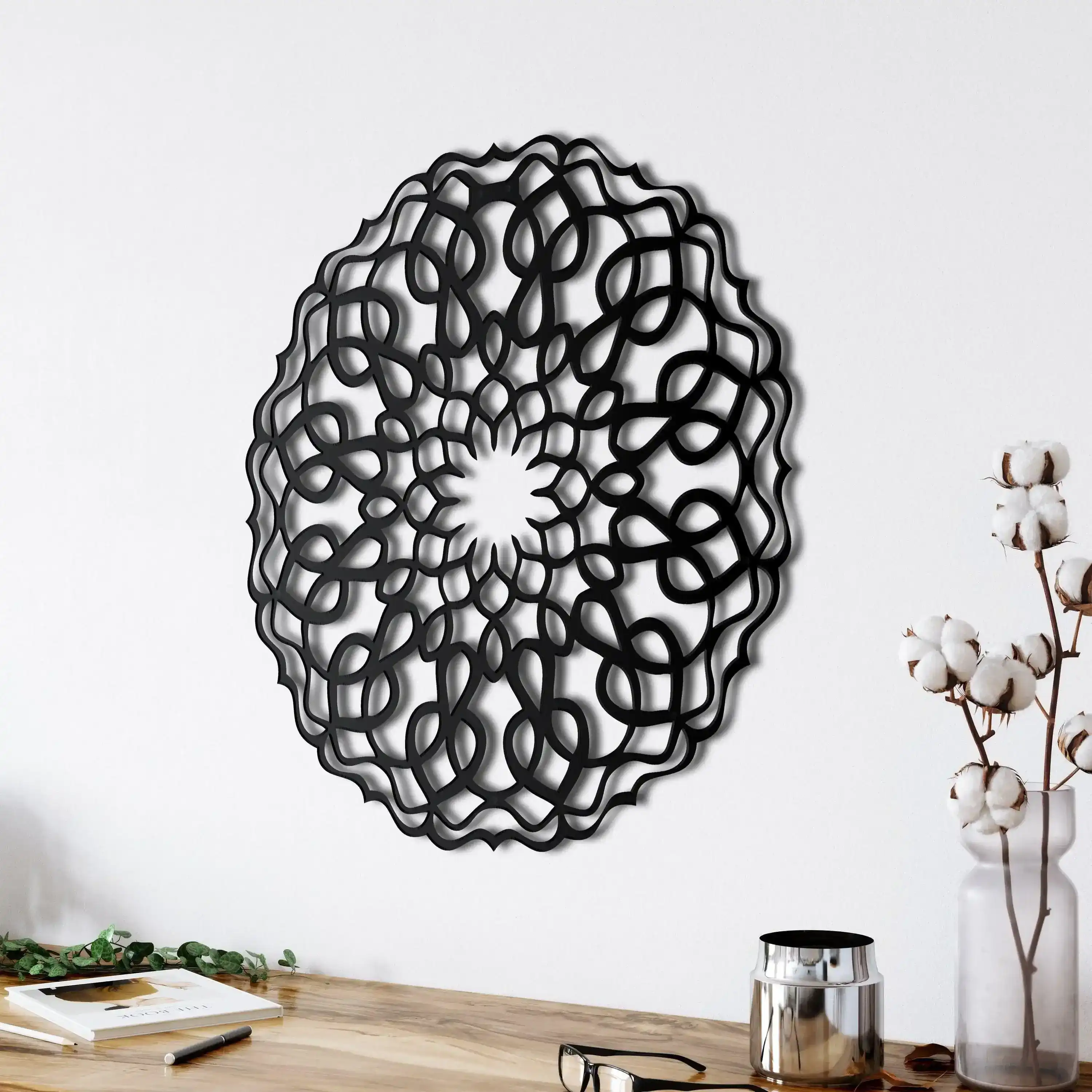 Round Mandala Metal Wall Art - Image 2