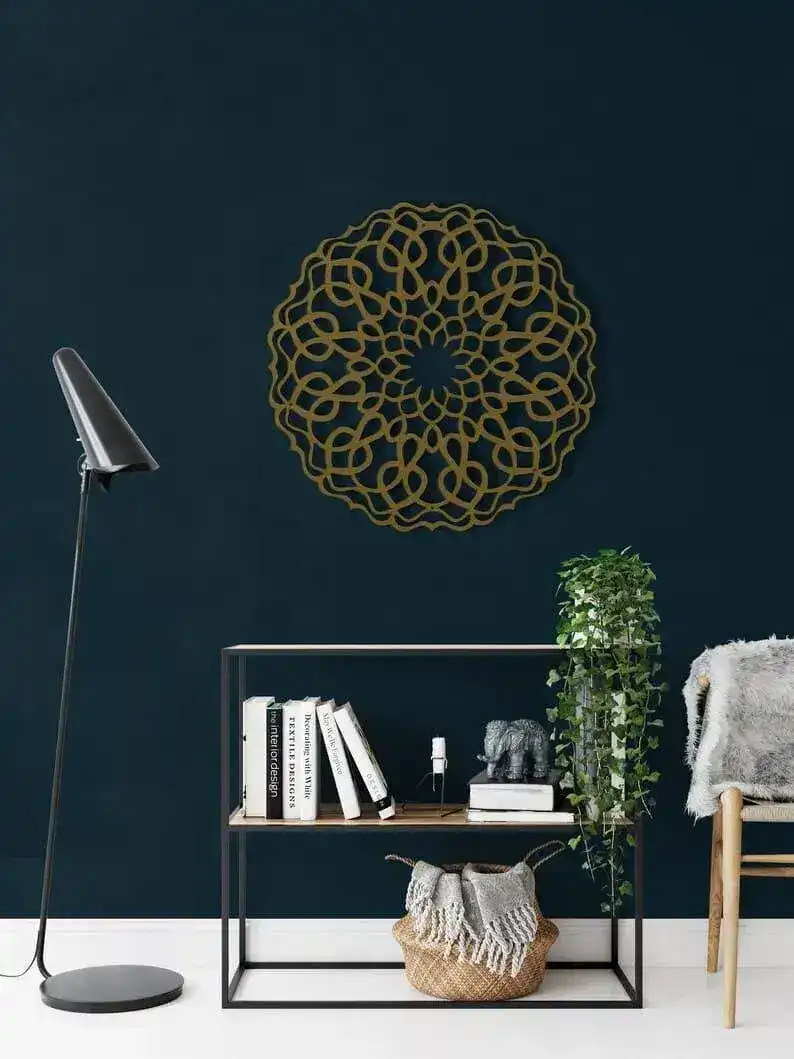 Round Mandala Metal Wall Art - Image 5