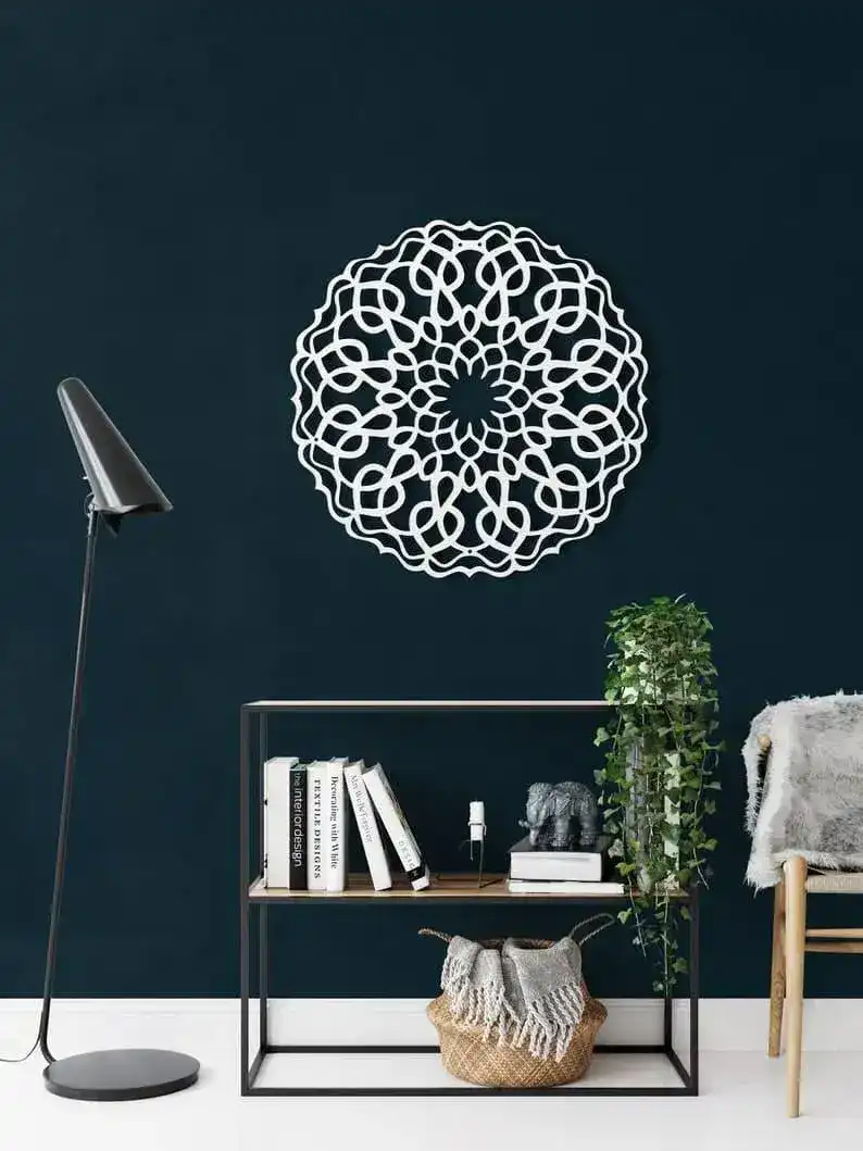 Round Mandala Metal Wall Art - Image 7