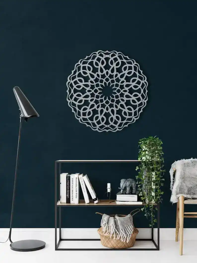 Round Mandala Metal Wall Art - Image 8