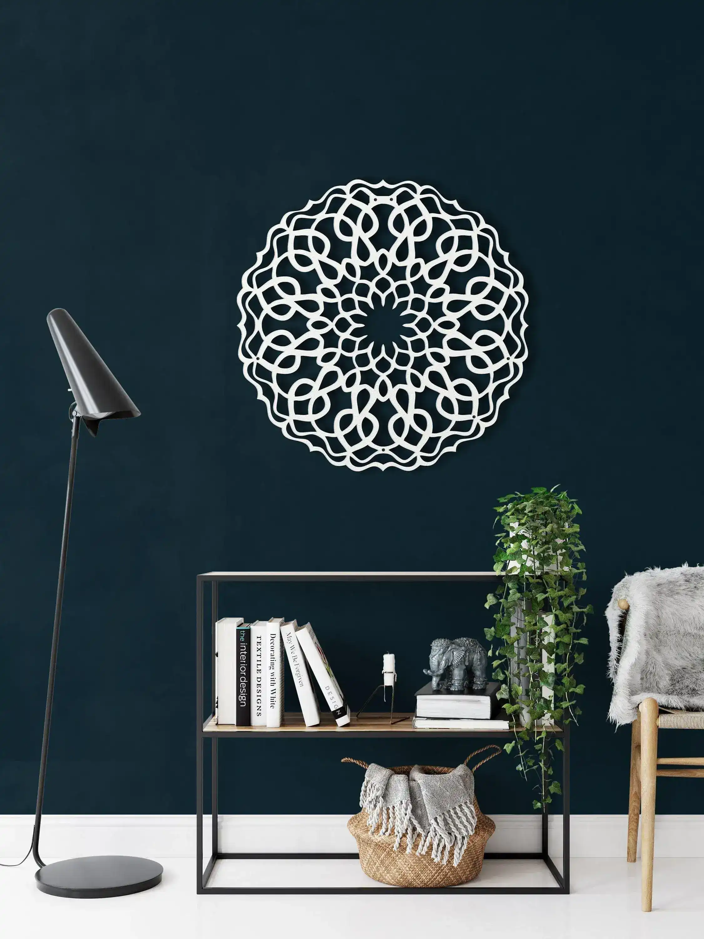 Round Mandala Metal Wall Art - Image 9