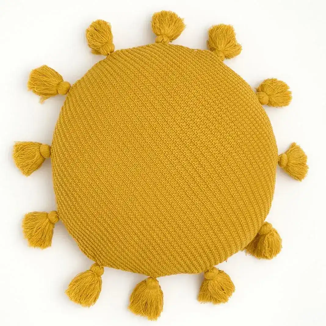 Round Tassel Decorative Throw Pillow - Image 16