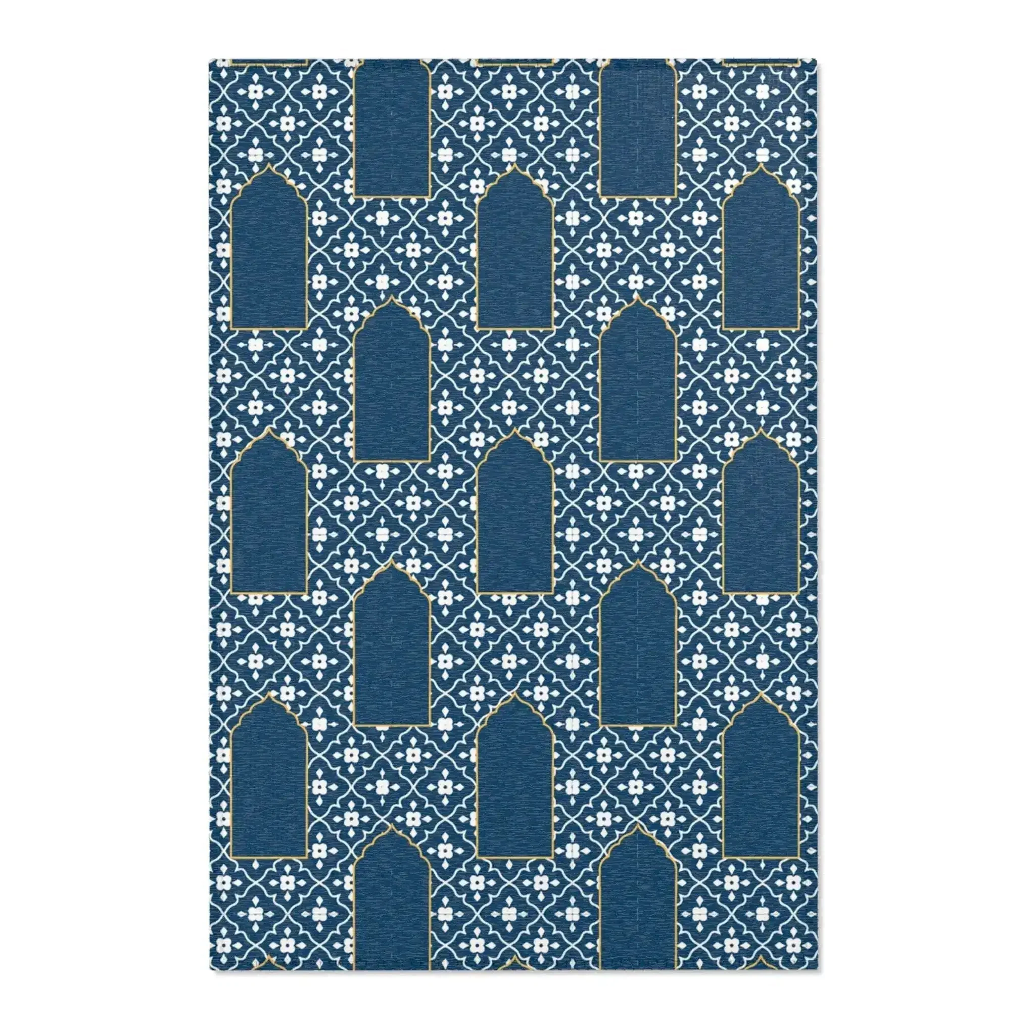 Royal Blue Arch Motif Accent Rug - Image 2