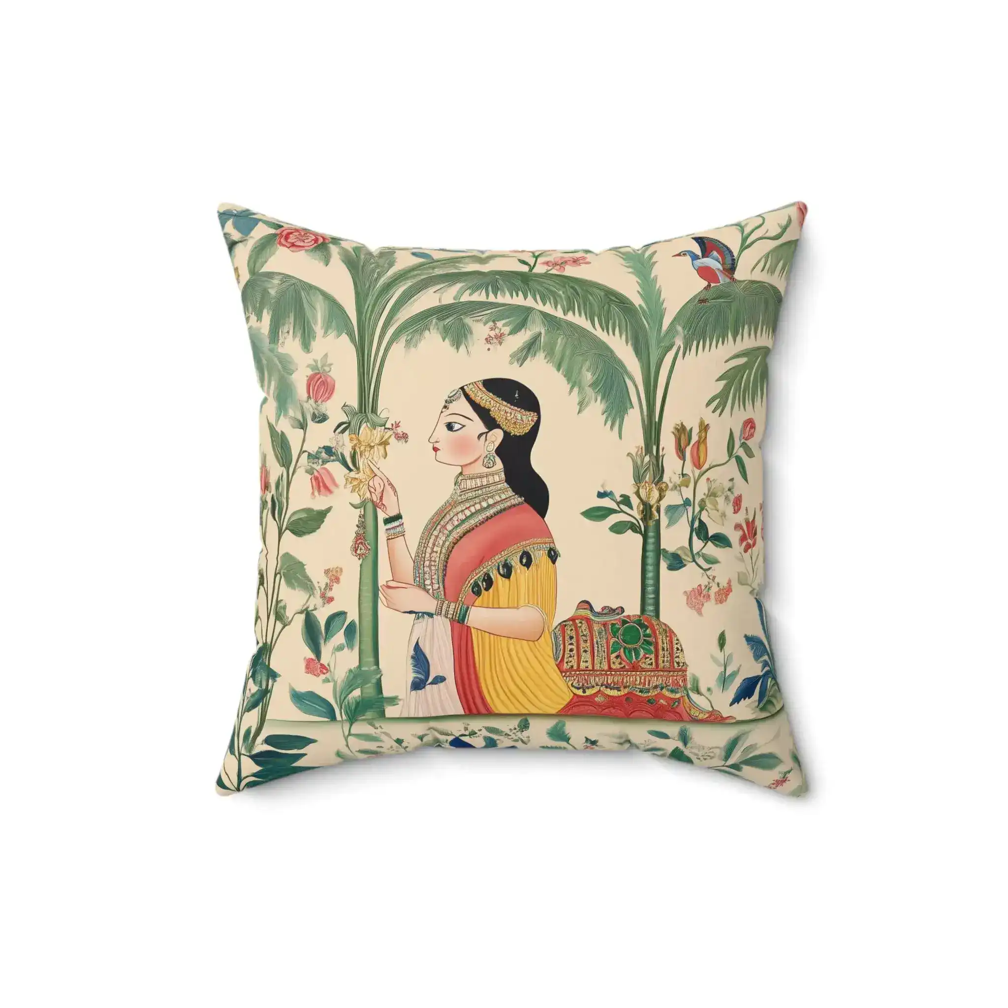 Royal Garden Muse Throw Pillow - Image 2