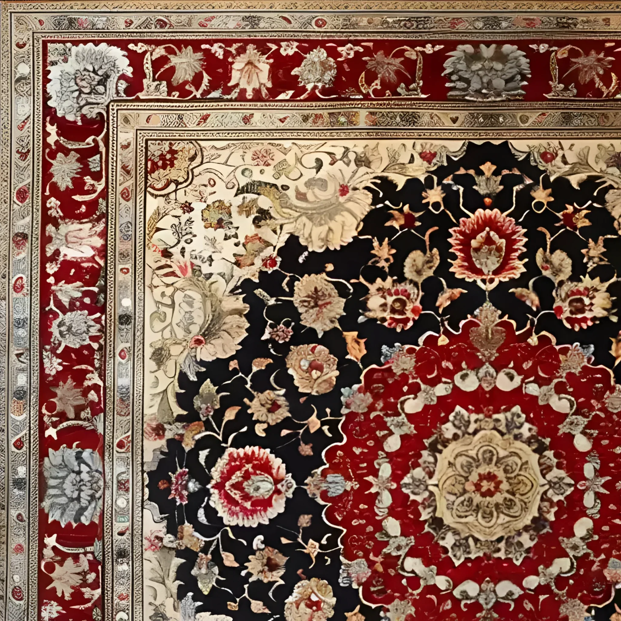 Royal Persian Hand Knotted Area Rug - Image 7