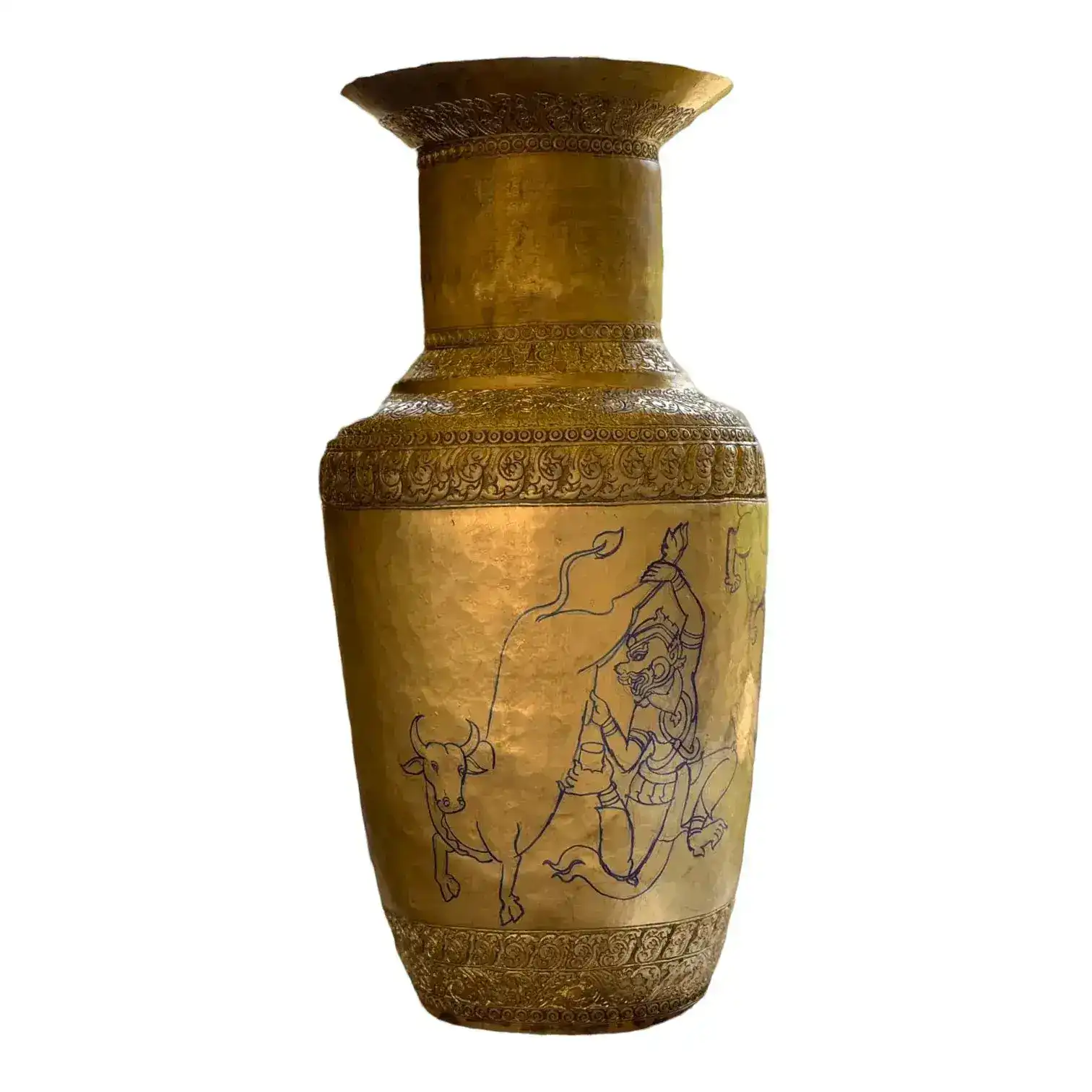 Royal Solid Brass Niello Flower Vase - Rural Khmer - Image 12