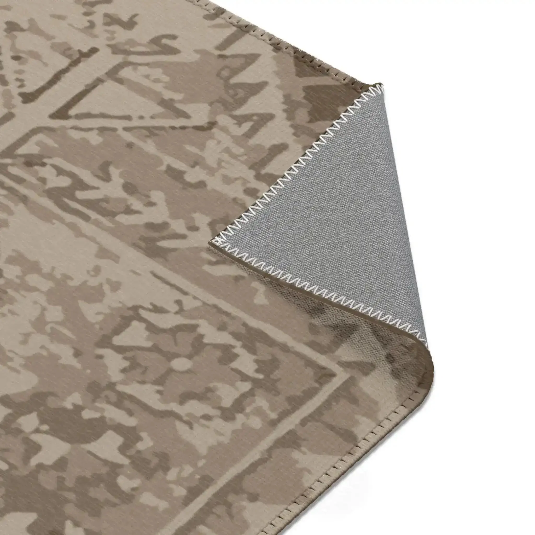 Rustic Brown & Beige Tribal Accent Rug - Image 5