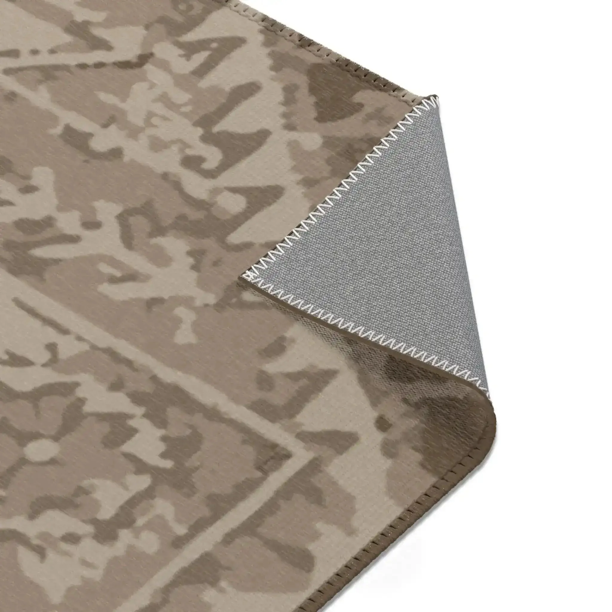 Rustic Brown & Beige Tribal Accent Rug - Image 8