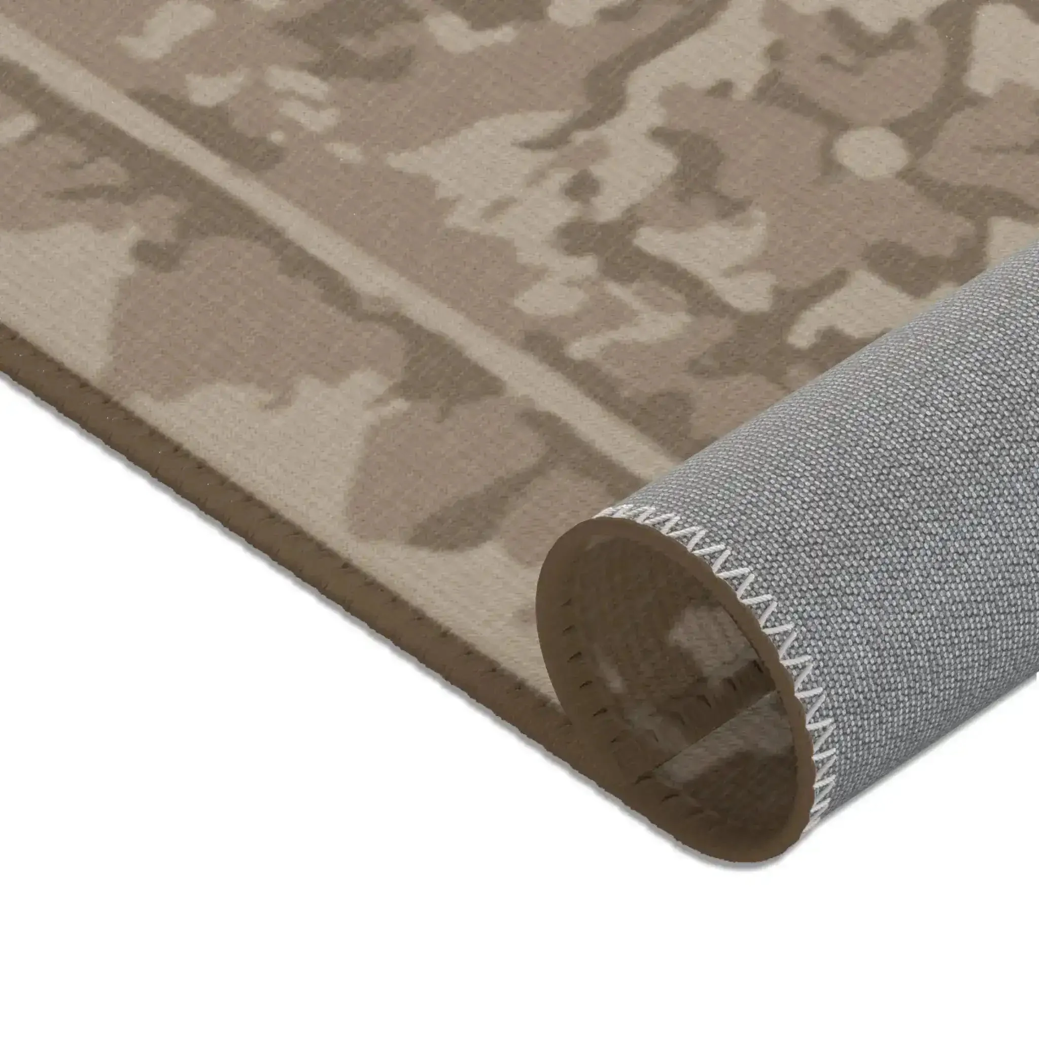 Rustic Brown & Beige Tribal Accent Rug - Image 9