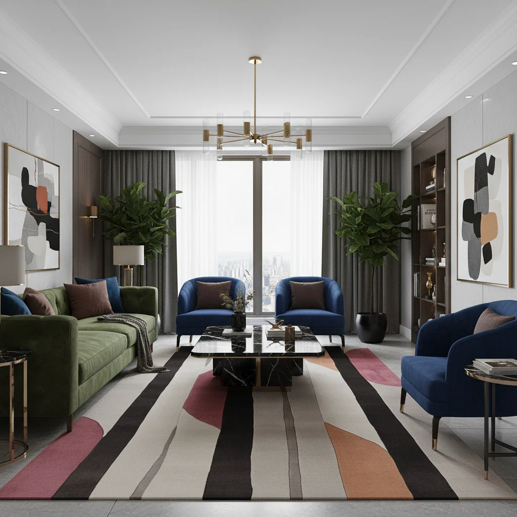 Rustline Sequence Hand Tufted Rug - Image 2