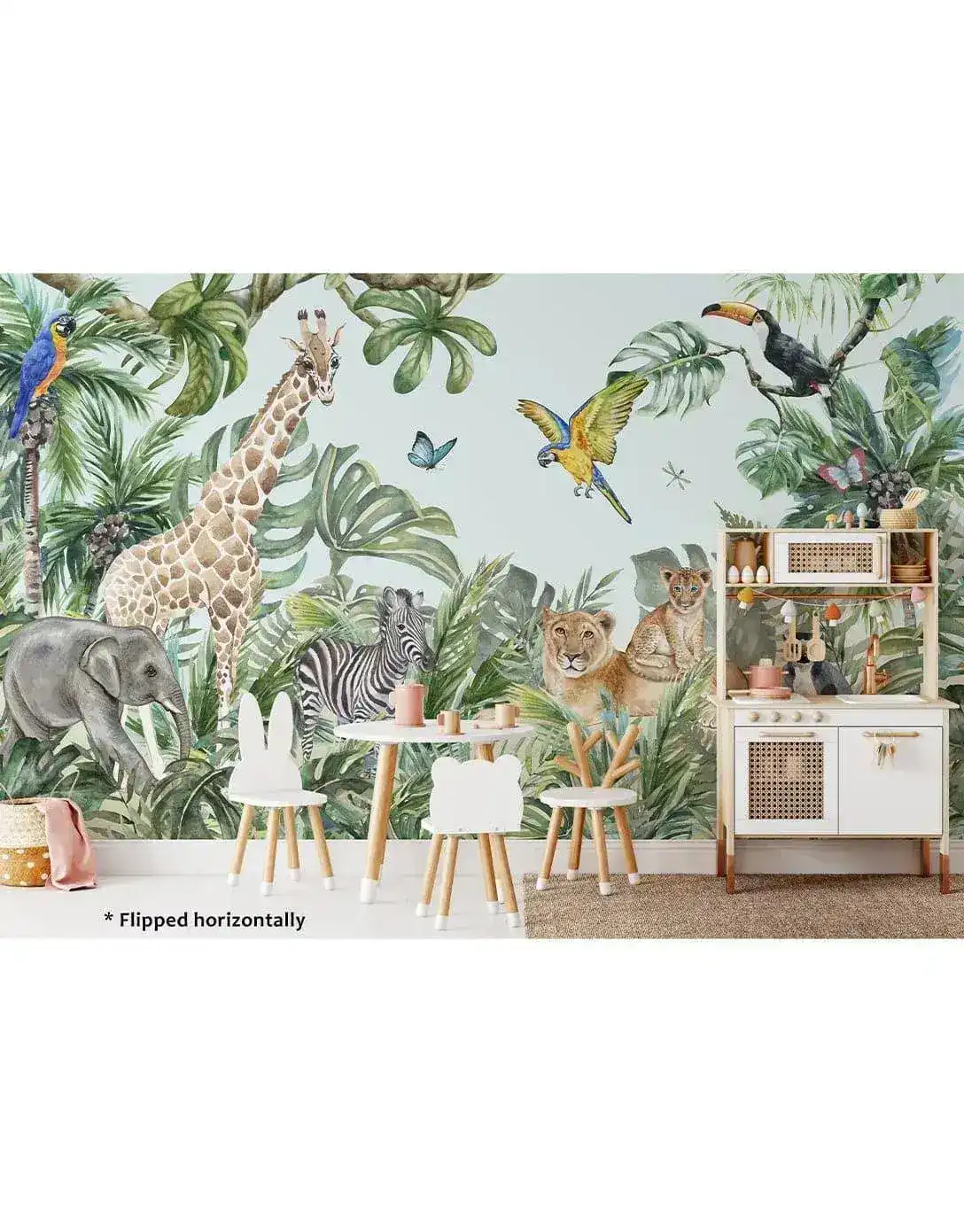 Safari Jungle Exotic Animals Kids Room Wall Mural - Image 4