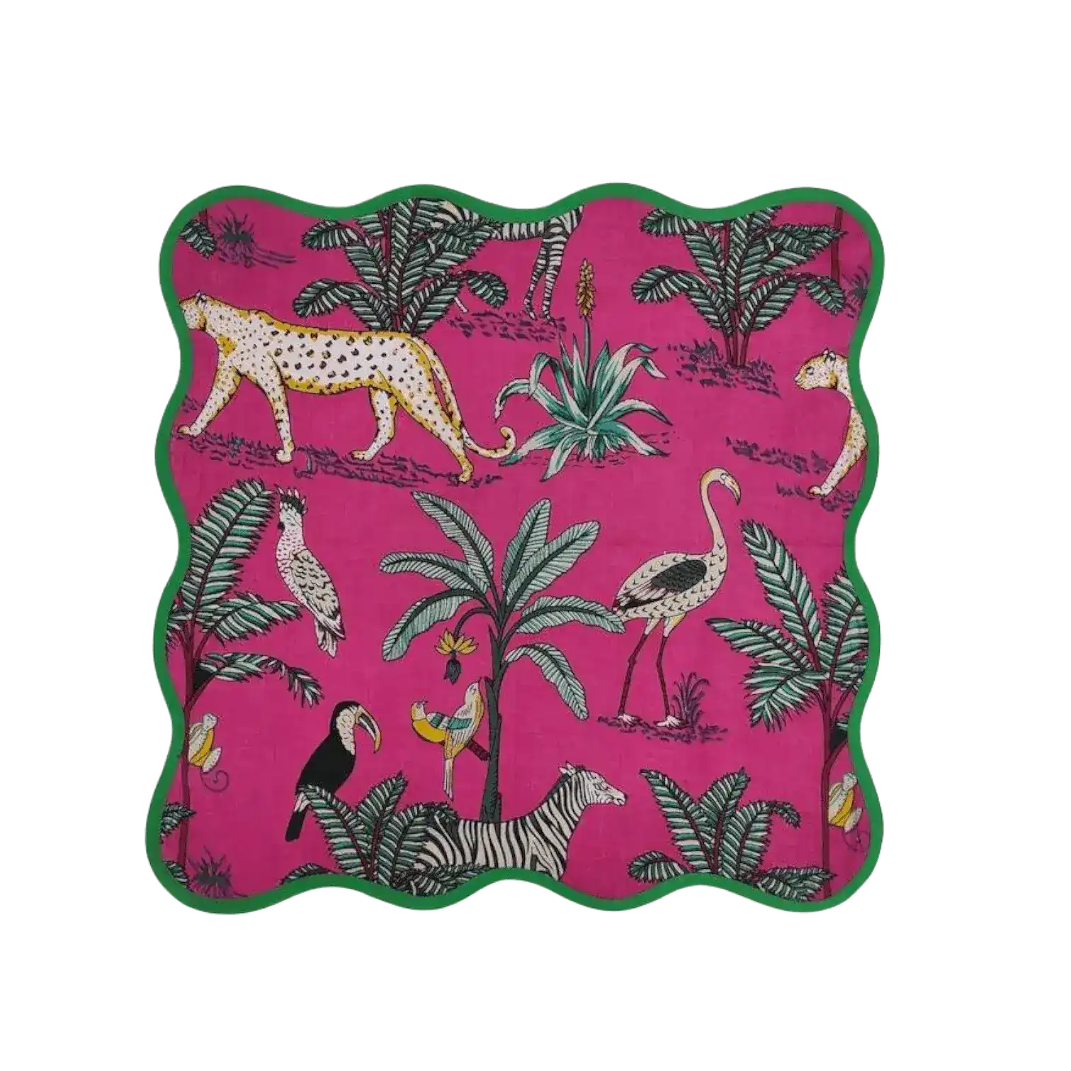 Safari Scalloped Cotton Napkins - Image 2