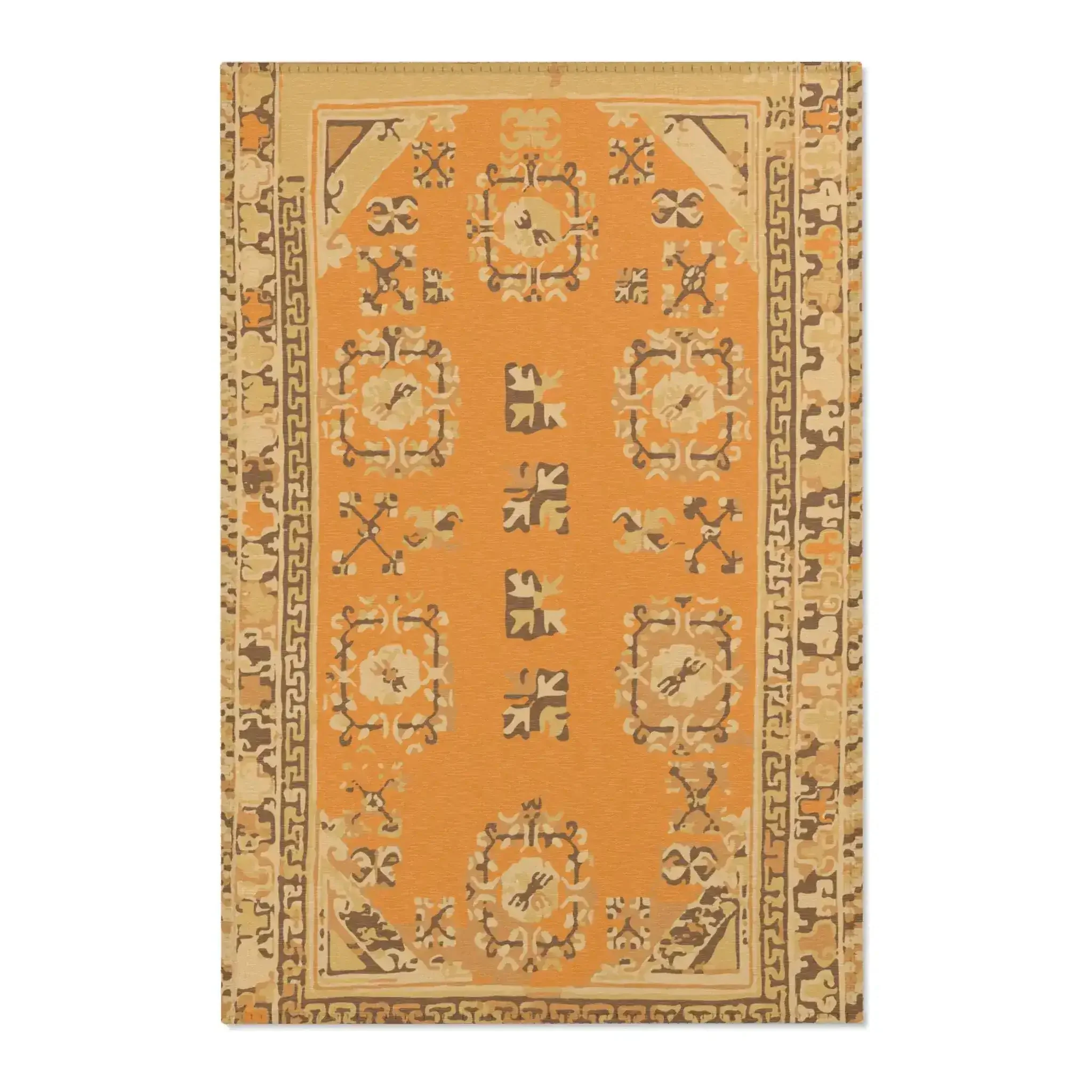 Saffron Spice Mosaic Accent Rug - Image 2